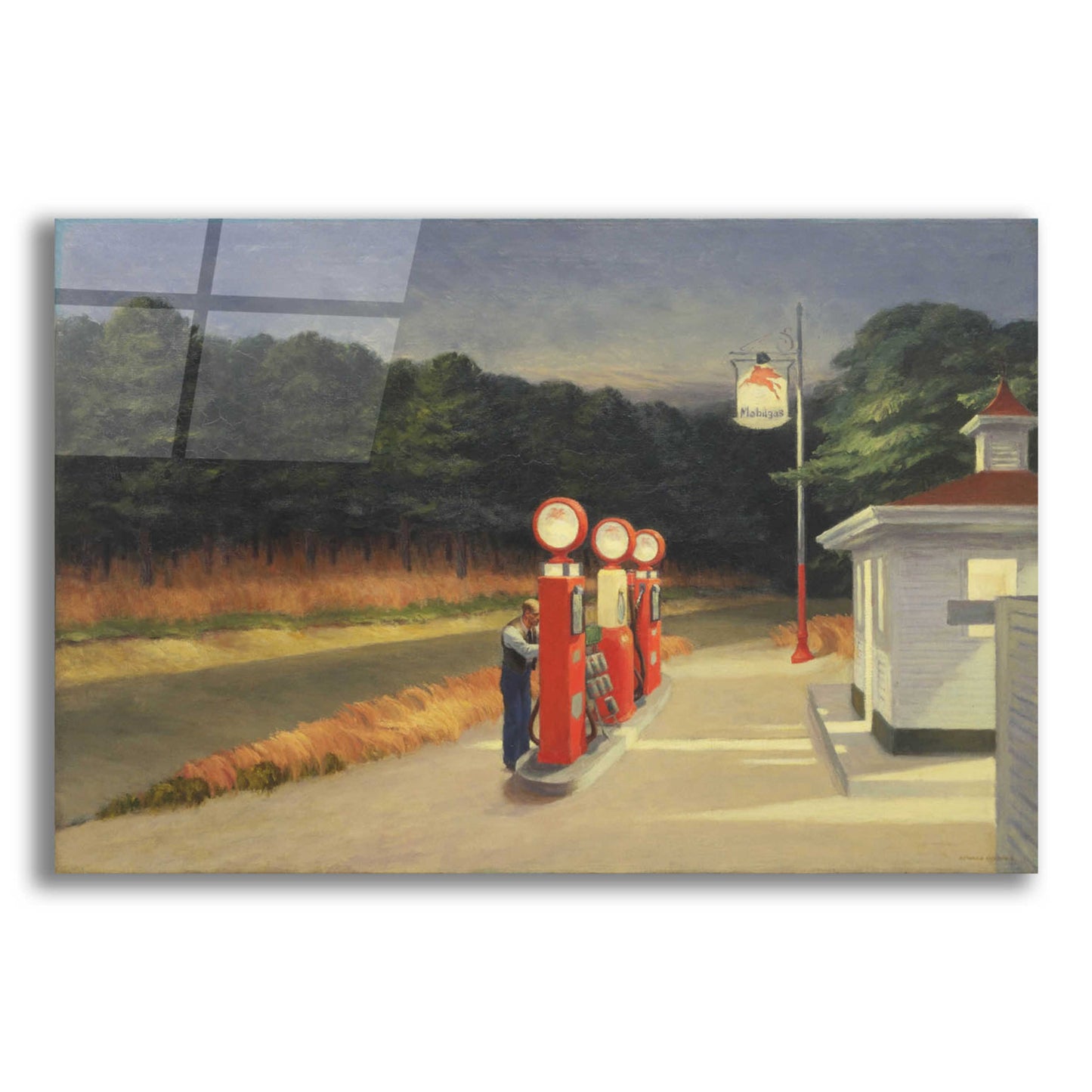 Epic Art 'Gas, 1940' by Edward Hopper, Acrylic Glass Wall Art,24x16