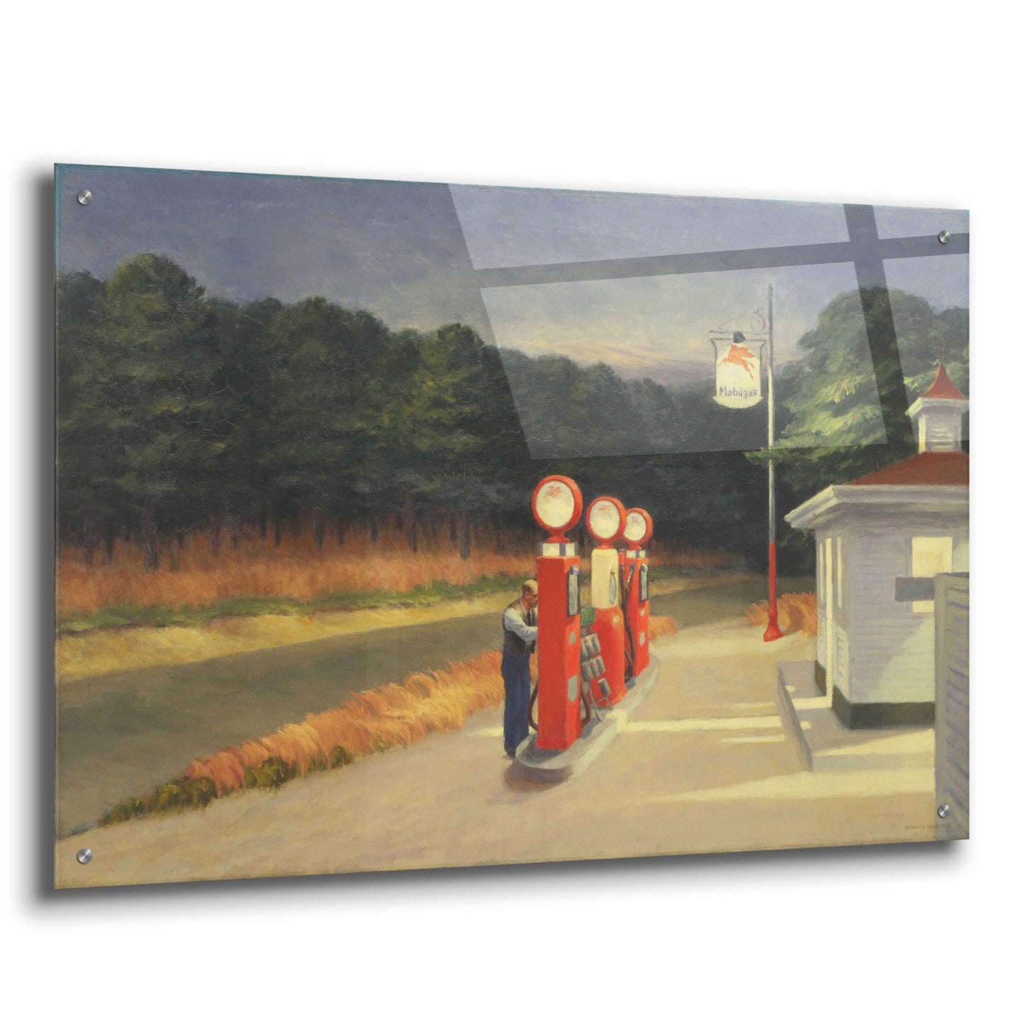 Epic Art 'Gas, 1940' by Edward Hopper, Acrylic Glass Wall Art,36x24