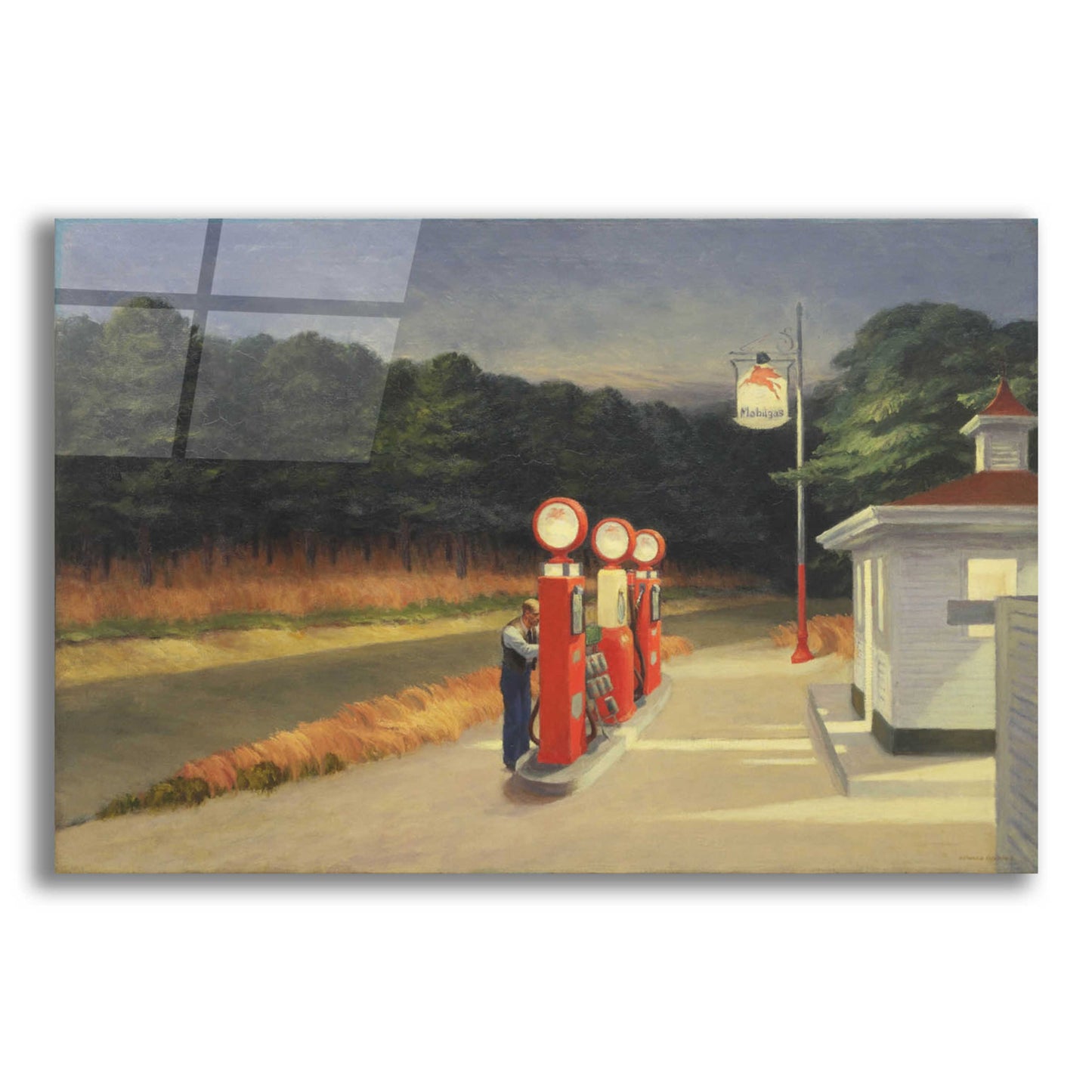 Epic Art 'Gas, 1940' by Edward Hopper, Acrylic Glass Wall Art