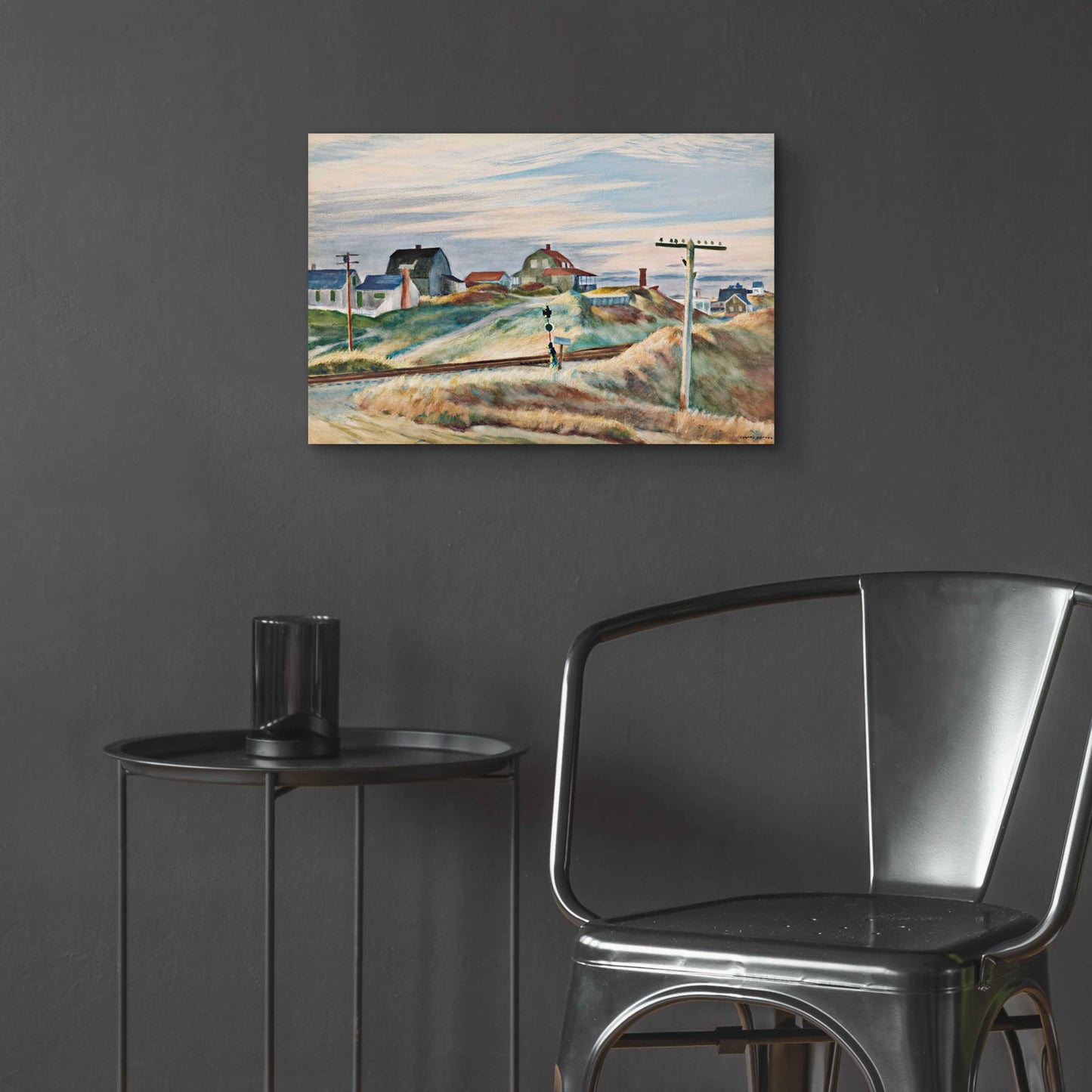 Epic Art 'Cottages at North Truro' by Edward Hopper, Acrylic Glass Wall Art,24x16