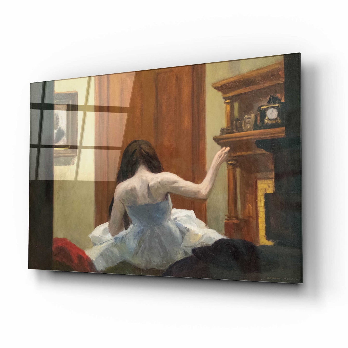 Epic Art 'New York Interior, c. 1921' by Edward Hopper, Acrylic Glass Wall Art,16x12