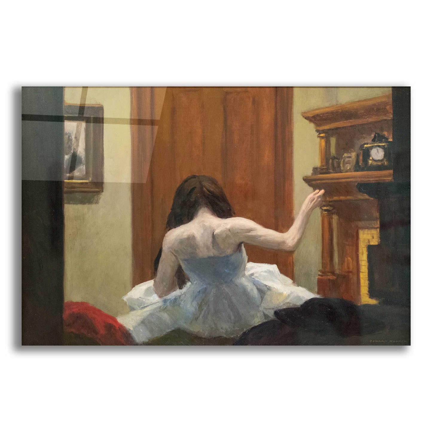 Epic Art 'New York Interior, c. 1921' by Edward Hopper, Acrylic Glass Wall Art,24x16