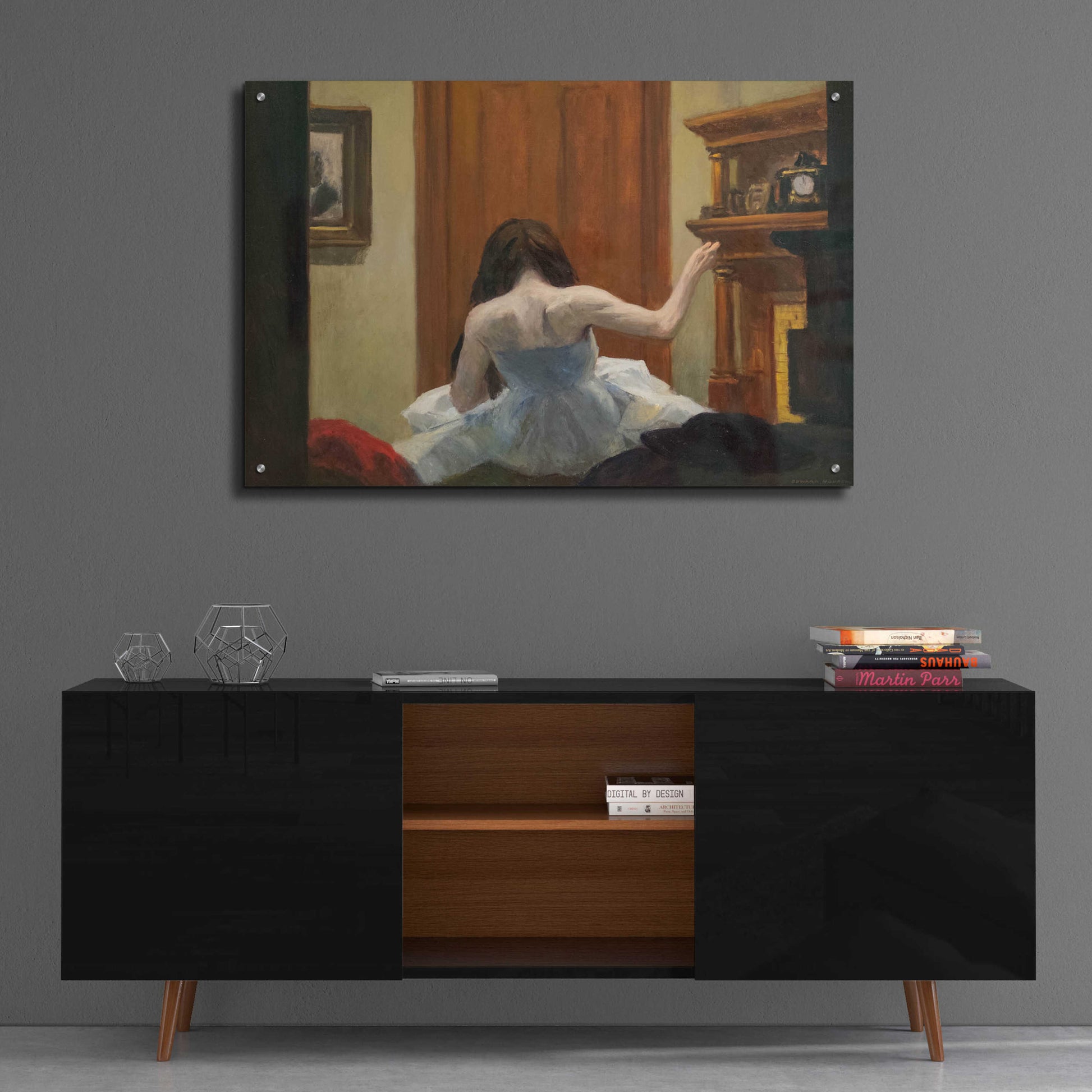 Epic Art 'New York Interior, c. 1921' by Edward Hopper, Acrylic Glass Wall Art,36x24