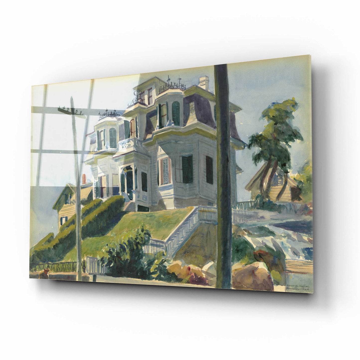 Epic Art 'Haskell's House, 1924' by Edward Hopper, Acrylic Glass Wall Art,16x12