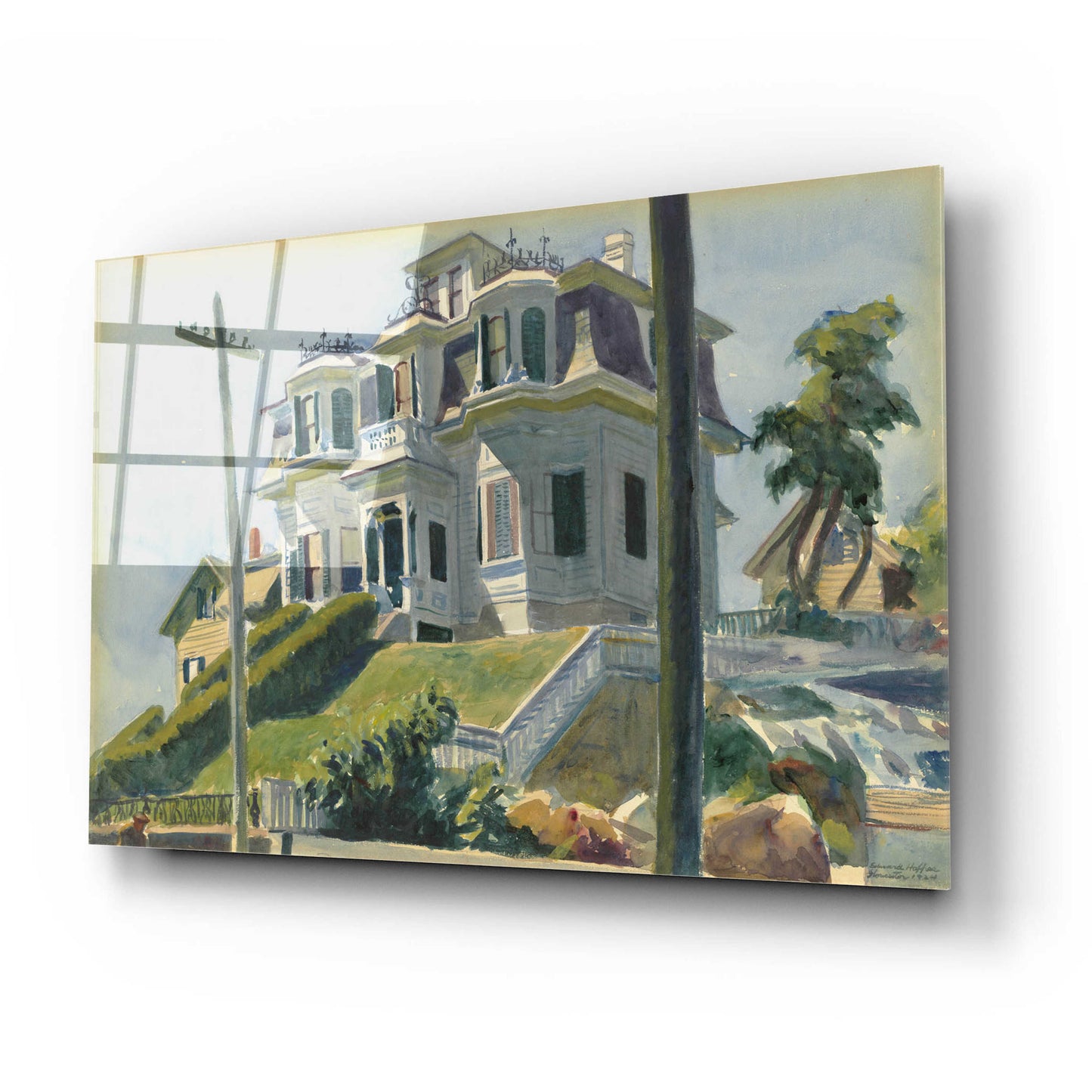 Epic Art 'Haskell's House, 1924' by Edward Hopper, Acrylic Glass Wall Art,24x16