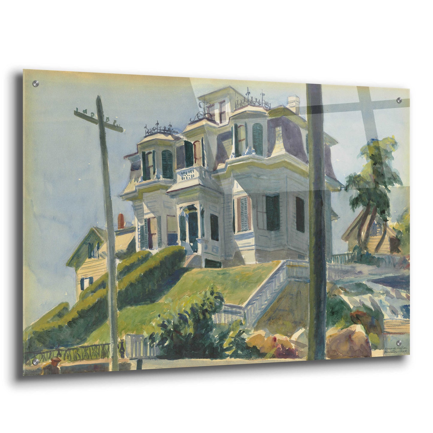 Epic Art 'Haskell's House, 1924' by Edward Hopper, Acrylic Glass Wall Art,36x24