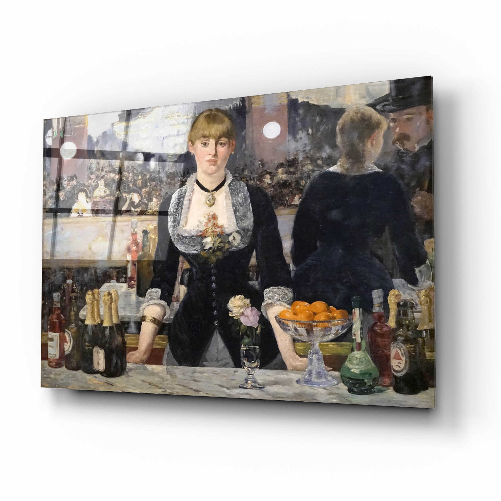 Epic Art 'Un Bar Aux Folies-Bergere' by Edouard Manet, Acrylic Glass Wall Art,16x12