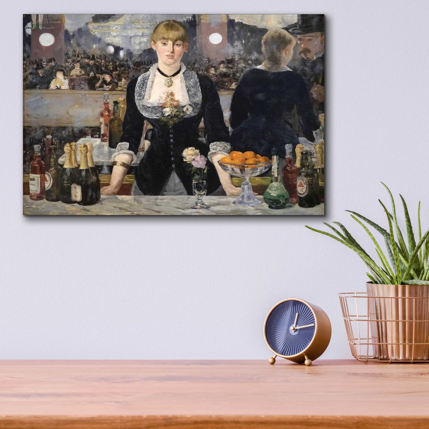 Epic Art 'Un Bar Aux Folies-Bergere' by Edouard Manet, Acrylic Glass Wall Art,16x12