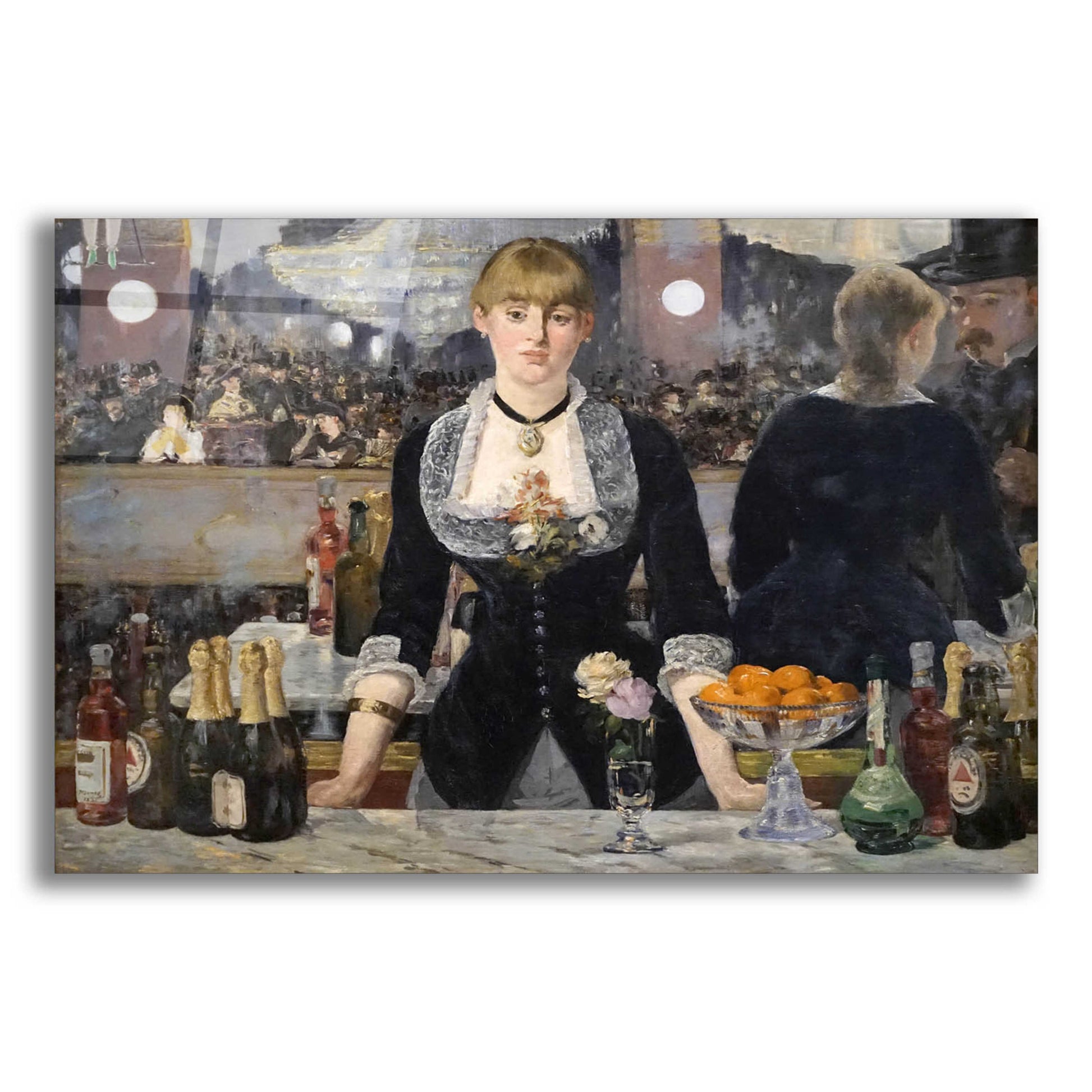 Epic Art 'Un Bar Aux Folies-Bergere' by Edouard Manet, Acrylic Glass Wall Art,24x16