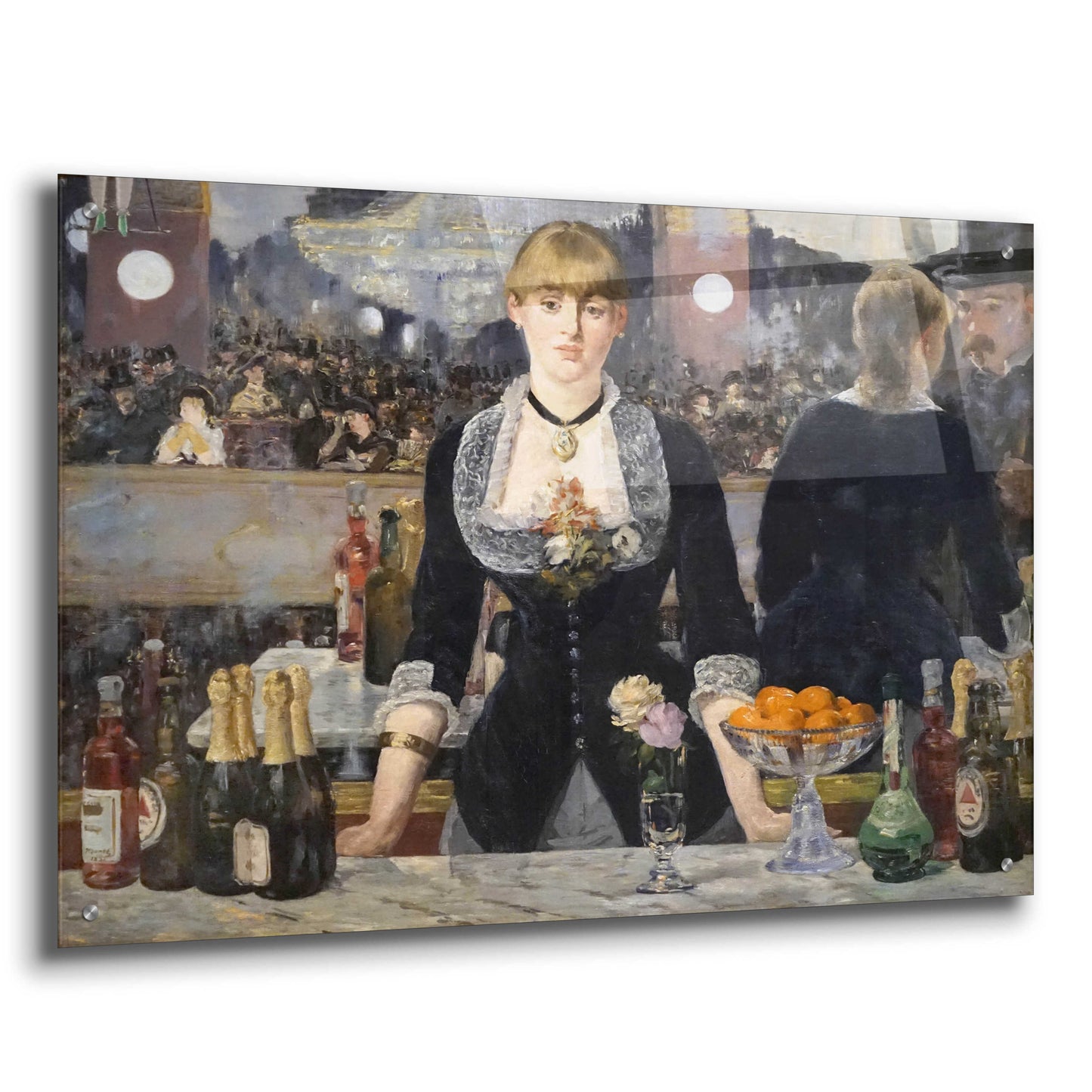 Epic Art 'Un Bar Aux Folies-Bergere' by Edouard Manet, Acrylic Glass Wall Art,36x24