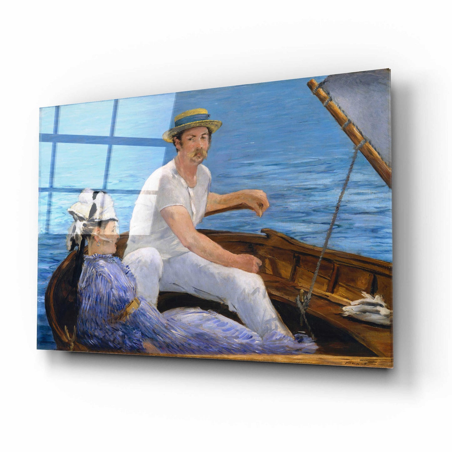 Epic Art 'Boating' by Edouard Manet, Acrylic Glass Wall Art,16x12