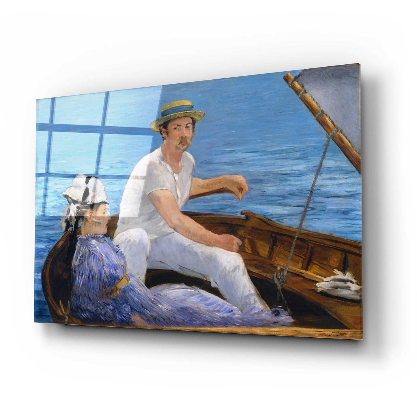 Epic Art 'Boating' by Edouard Manet, Acrylic Glass Wall Art,24x16