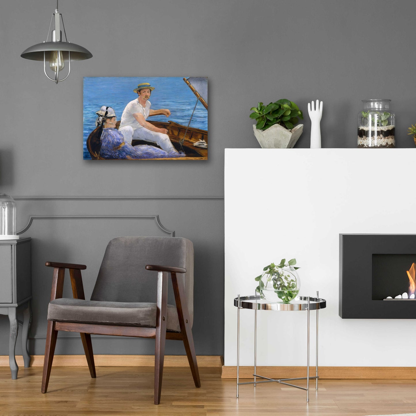 Epic Art 'Boating' by Edouard Manet, Acrylic Glass Wall Art,24x16