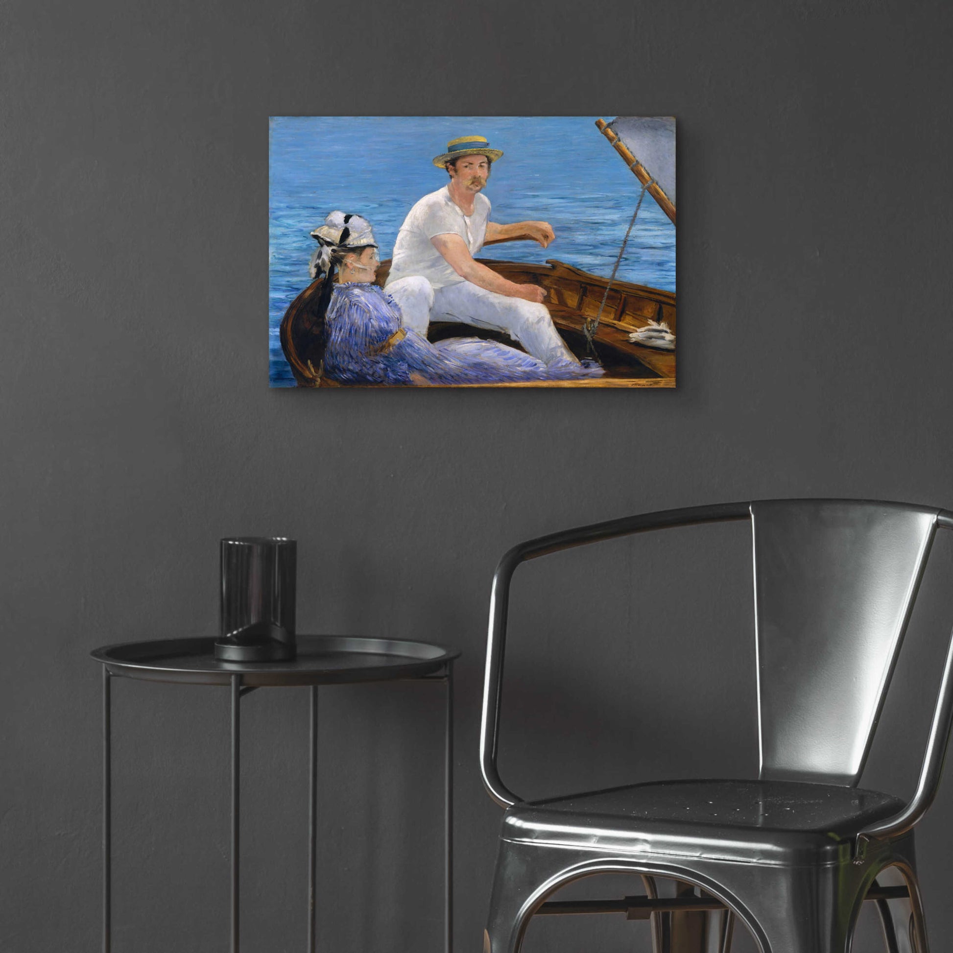 Epic Art 'Boating' by Edouard Manet, Acrylic Glass Wall Art,24x16