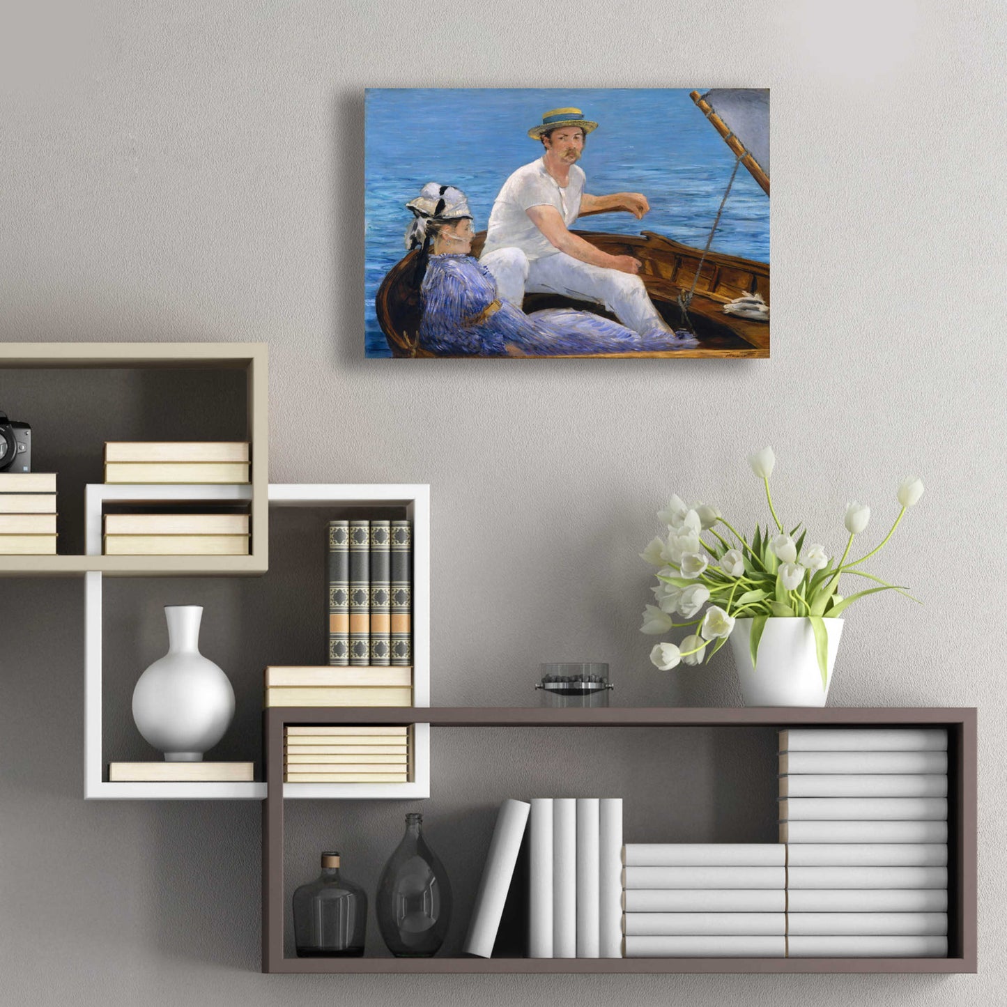 Epic Art 'Boating' by Edouard Manet, Acrylic Glass Wall Art,24x16