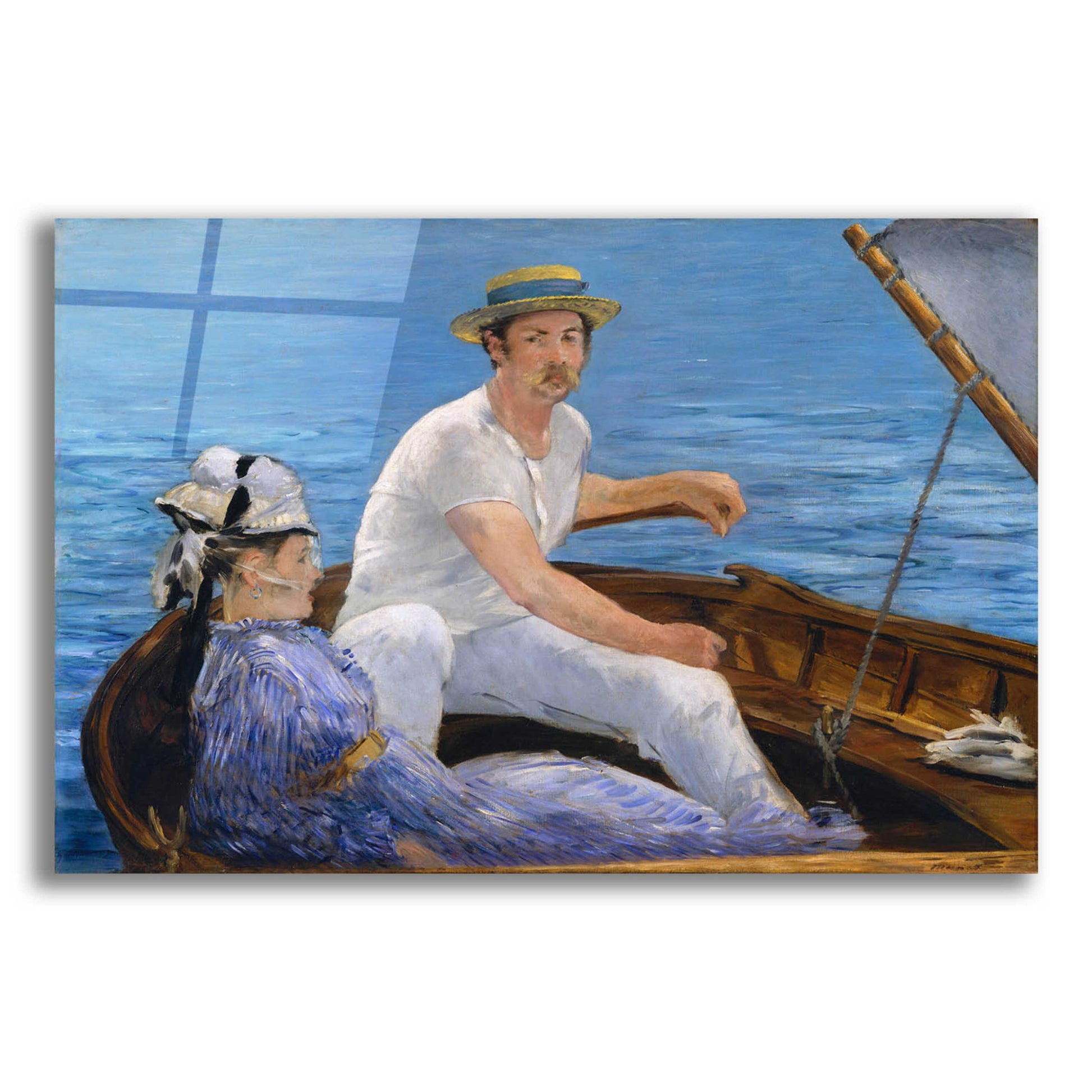 Epic Art 'Boating' by Edouard Manet, Acrylic Glass Wall Art,24x16