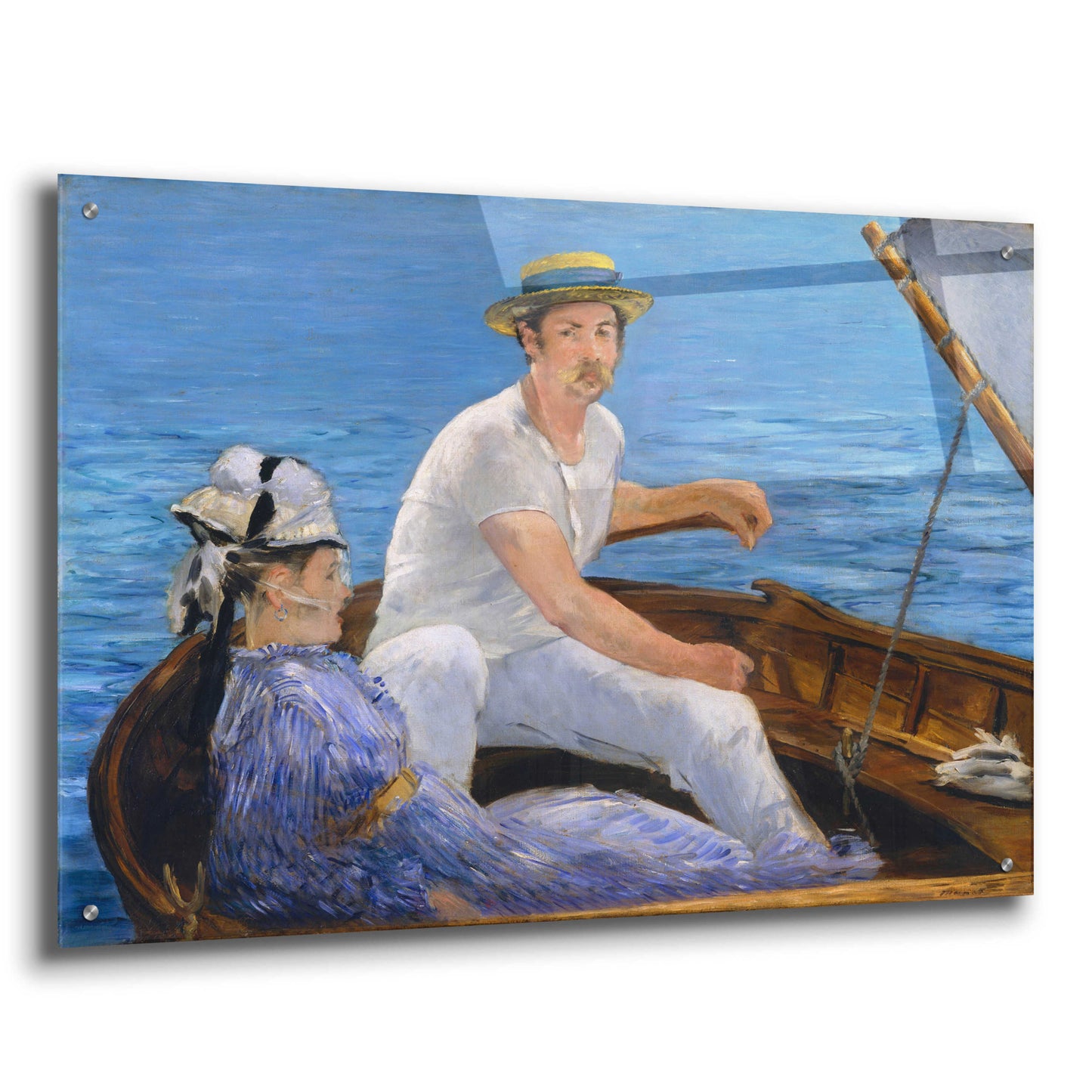 Epic Art 'Boating' by Edouard Manet, Acrylic Glass Wall Art,36x24