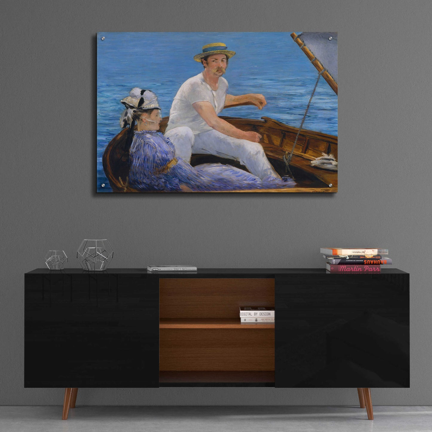 Epic Art 'Boating' by Edouard Manet, Acrylic Glass Wall Art,36x24