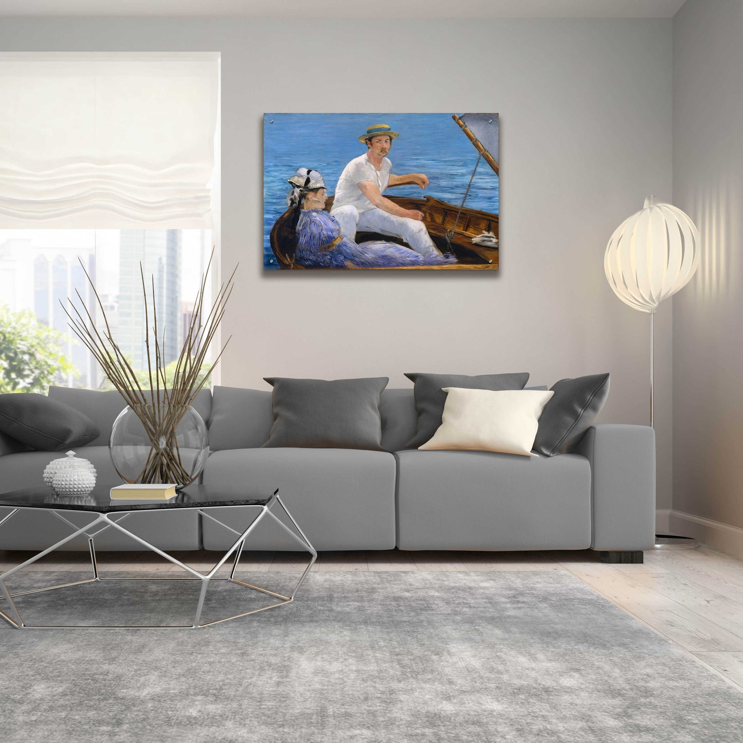 Epic Art 'Boating' by Edouard Manet, Acrylic Glass Wall Art,36x24