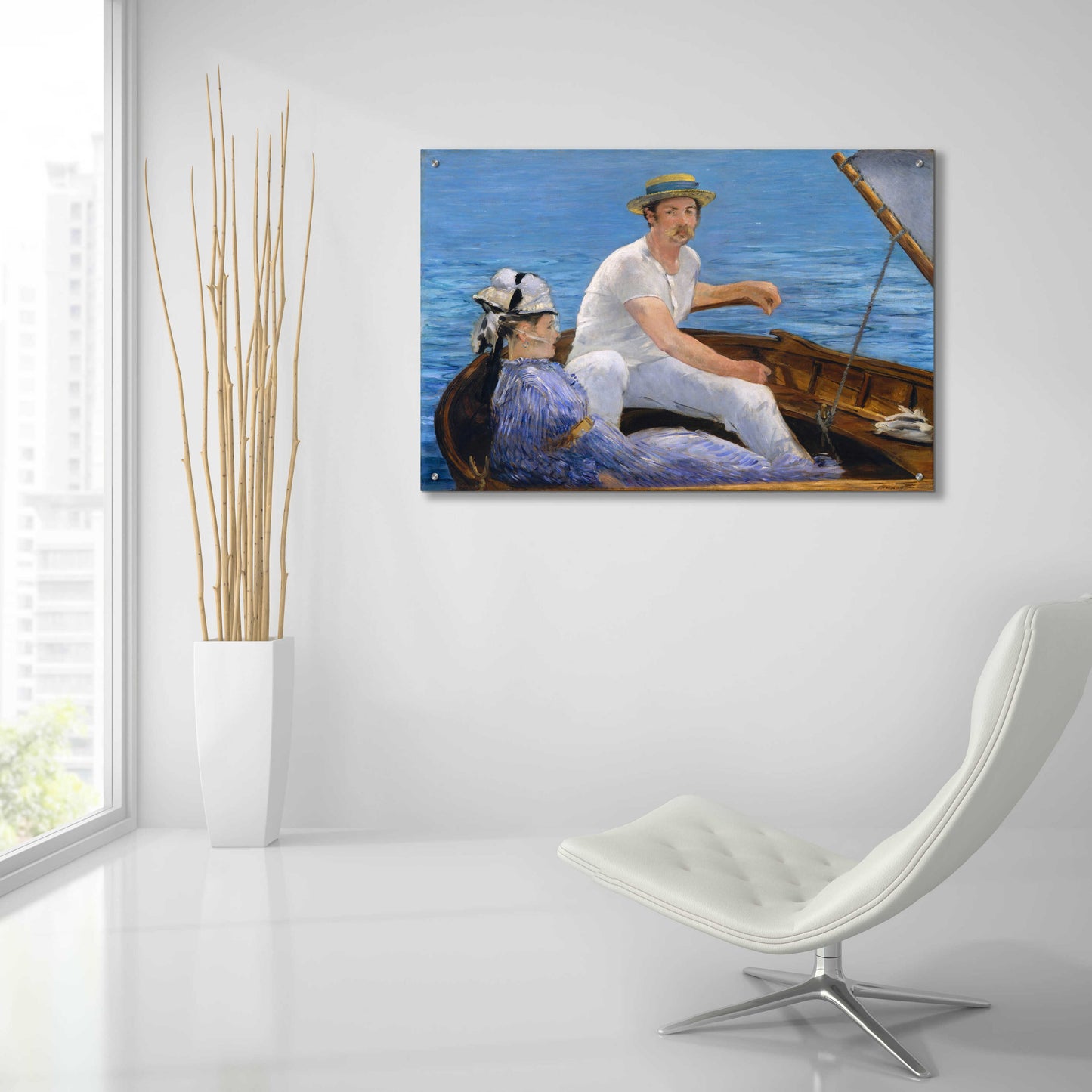 Epic Art 'Boating' by Edouard Manet, Acrylic Glass Wall Art,36x24