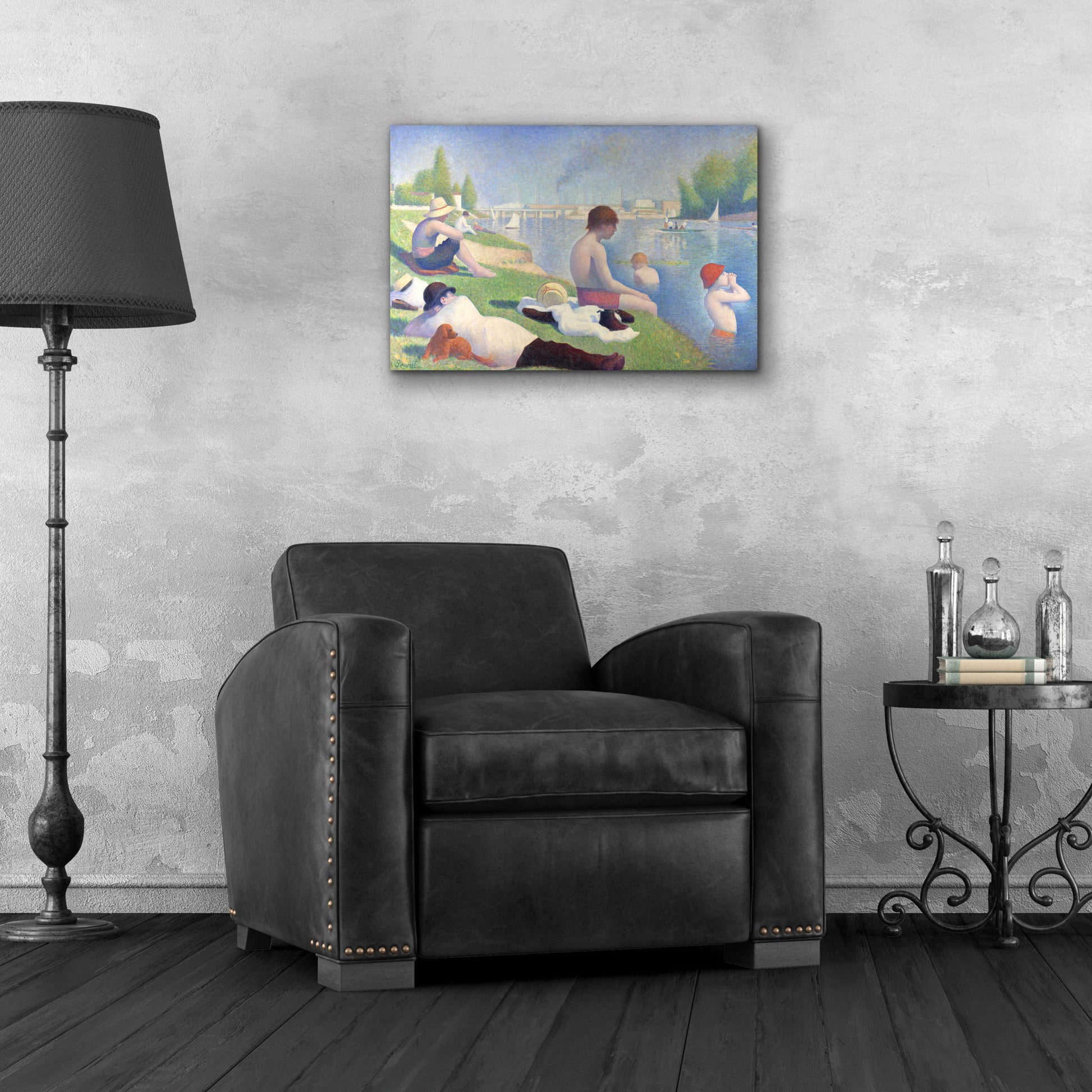 Epic Art 'Bathers At Asnieres' by Georges Seurat, Acrylic Glass Wall Art,24x16