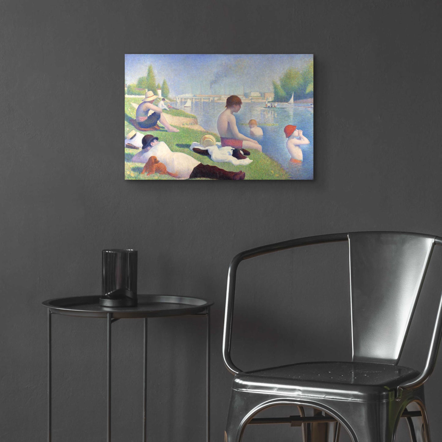 Epic Art 'Bathers At Asnieres' by Georges Seurat, Acrylic Glass Wall Art,24x16