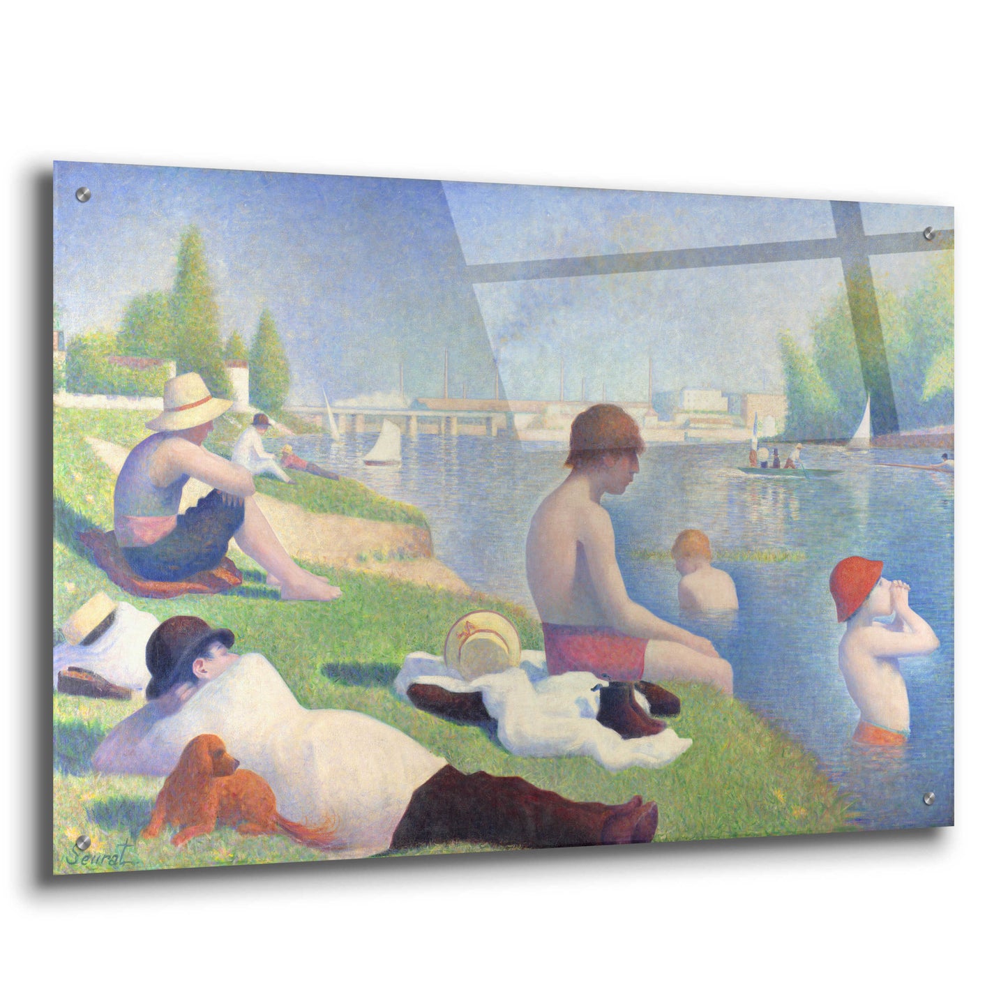 Epic Art 'Bathers At Asnieres' by Georges Seurat, Acrylic Glass Wall Art,36x24