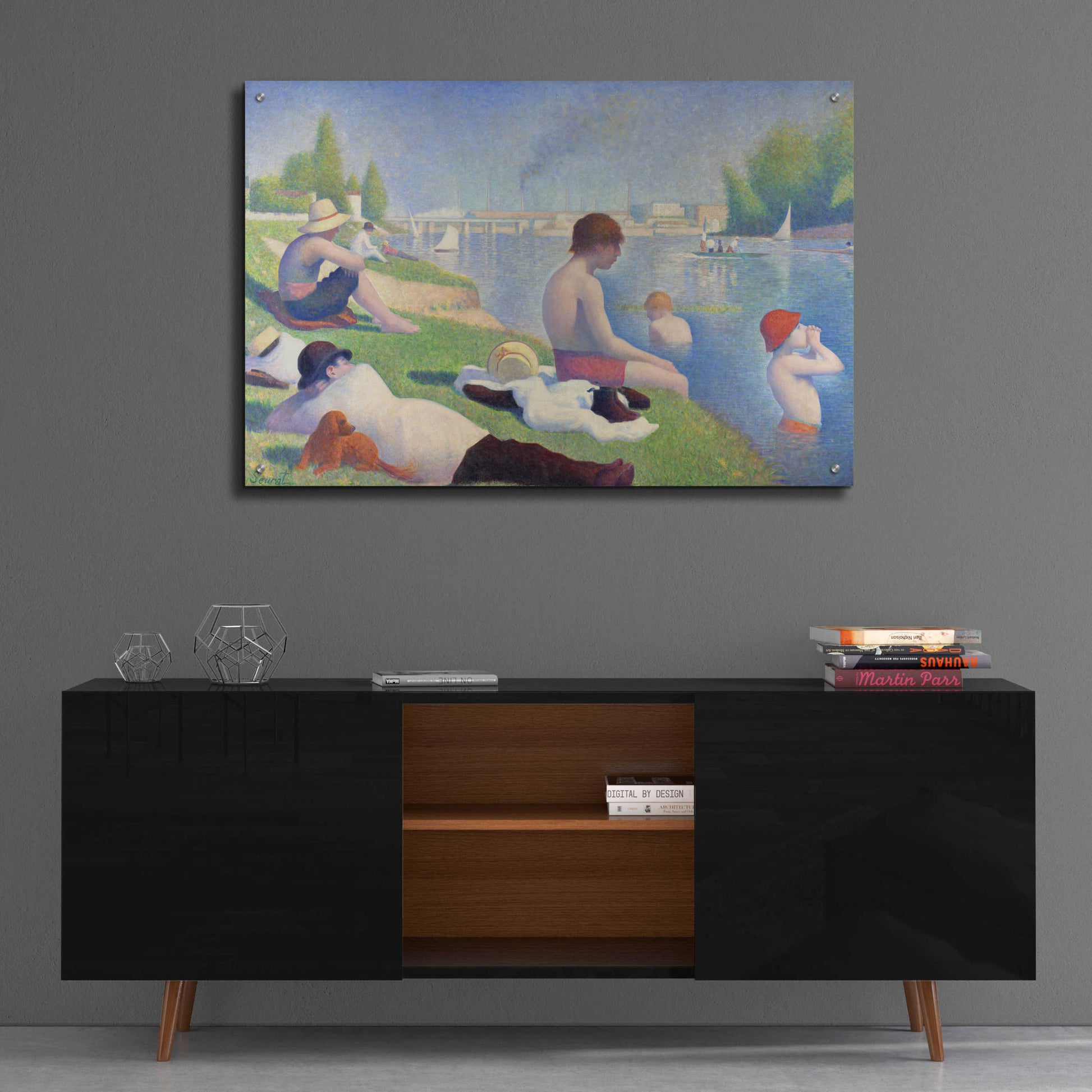 Epic Art 'Bathers At Asnieres' by Georges Seurat, Acrylic Glass Wall Art,36x24