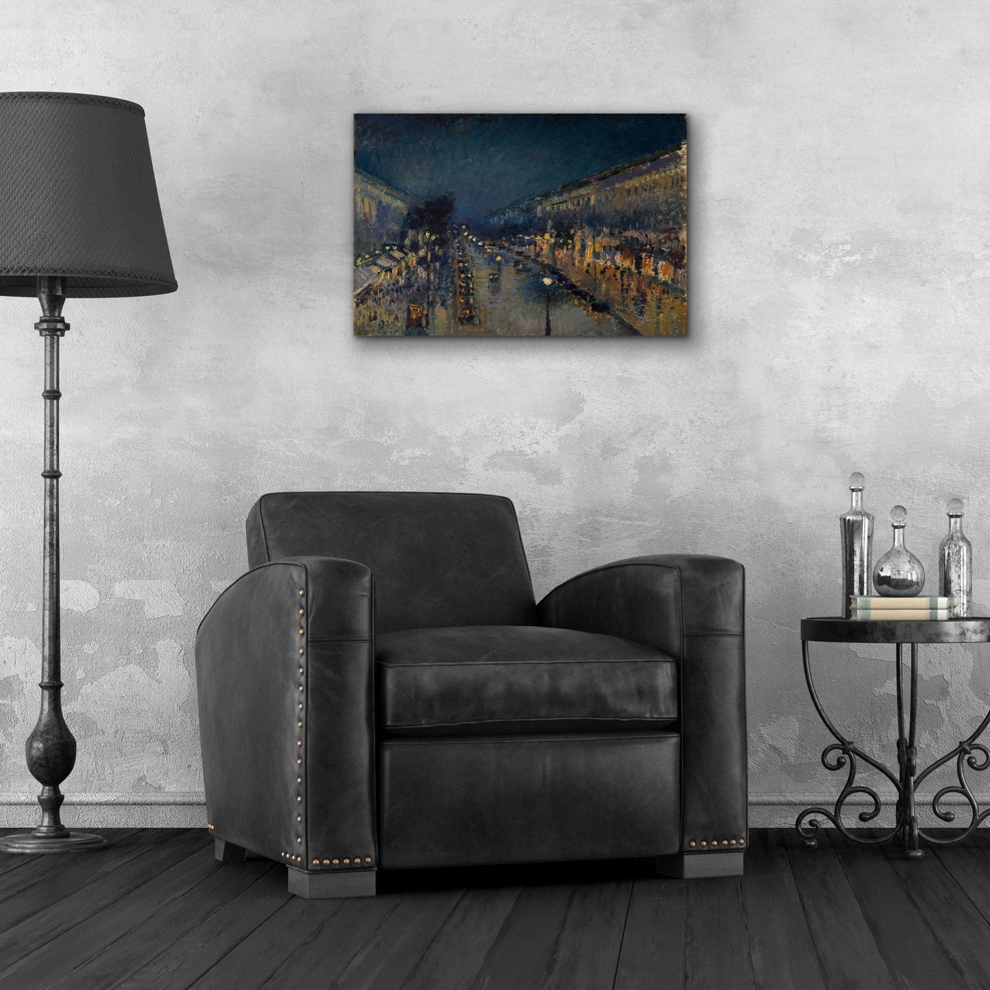 Epic Art 'Boulevard Montmartre At Night, 1897' by Camille Pissarro, Acrylic Glass Wall Art,24x16