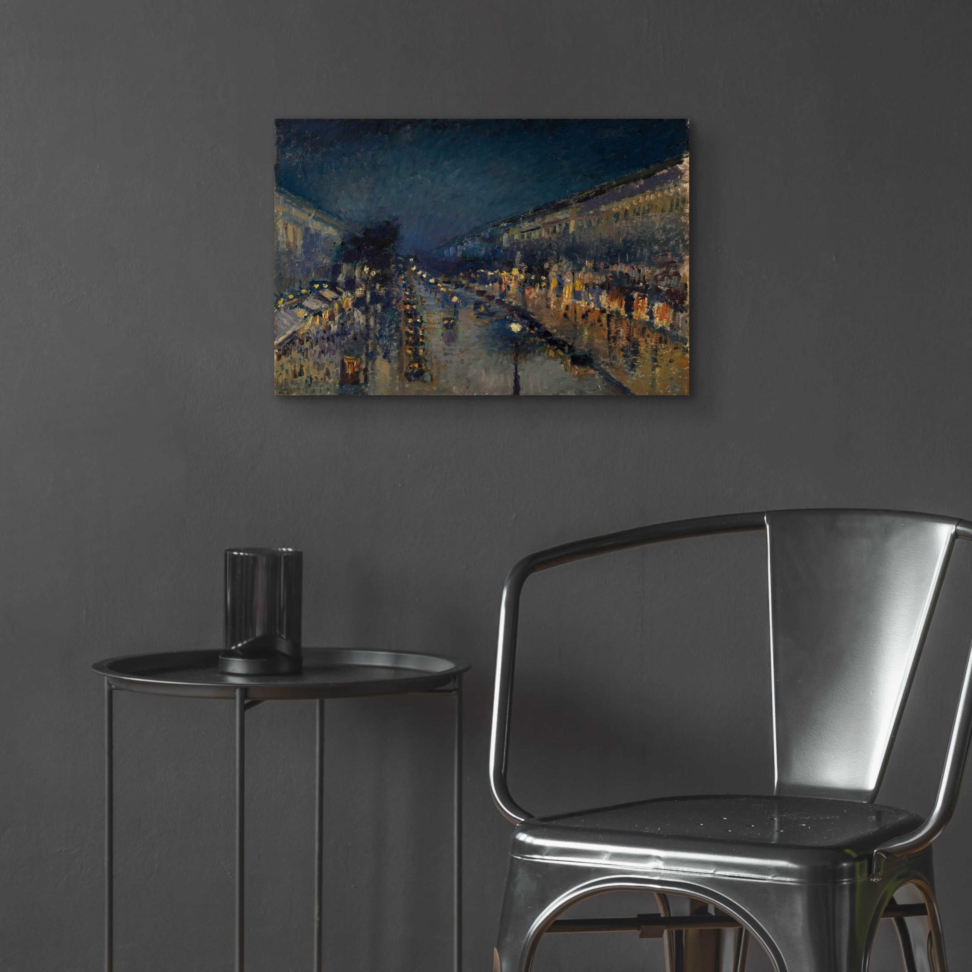 Epic Art 'Boulevard Montmartre At Night, 1897' by Camille Pissarro, Acrylic Glass Wall Art,24x16