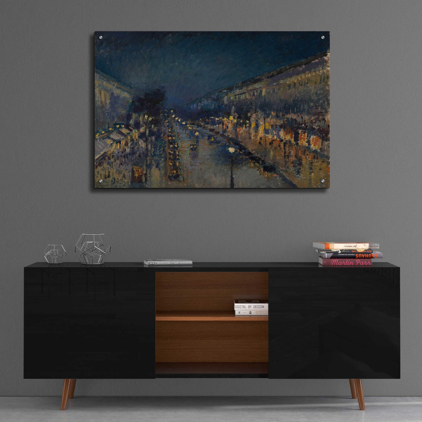 Epic Art 'Boulevard Montmartre At Night, 1897' by Camille Pissarro, Acrylic Glass Wall Art,36x24