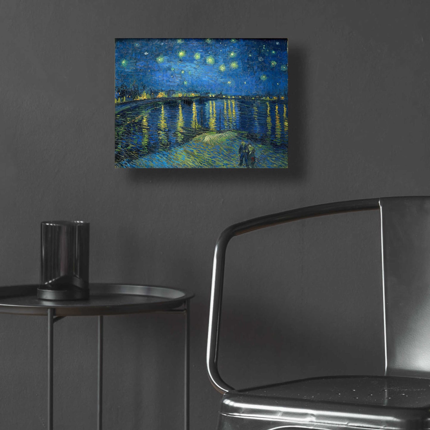 Epic Art 'Starry Night Over the Rhone' by Vincent VanGogh, Acrylic Glass Wall Art,16x12