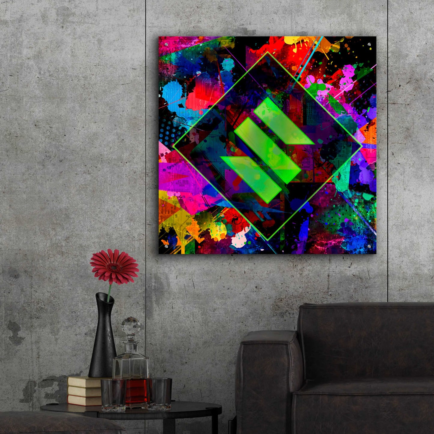 Epic Art 'SENT Crypto' by Epic Art Portfolio, Acrylic Glass Wall Art,36x36