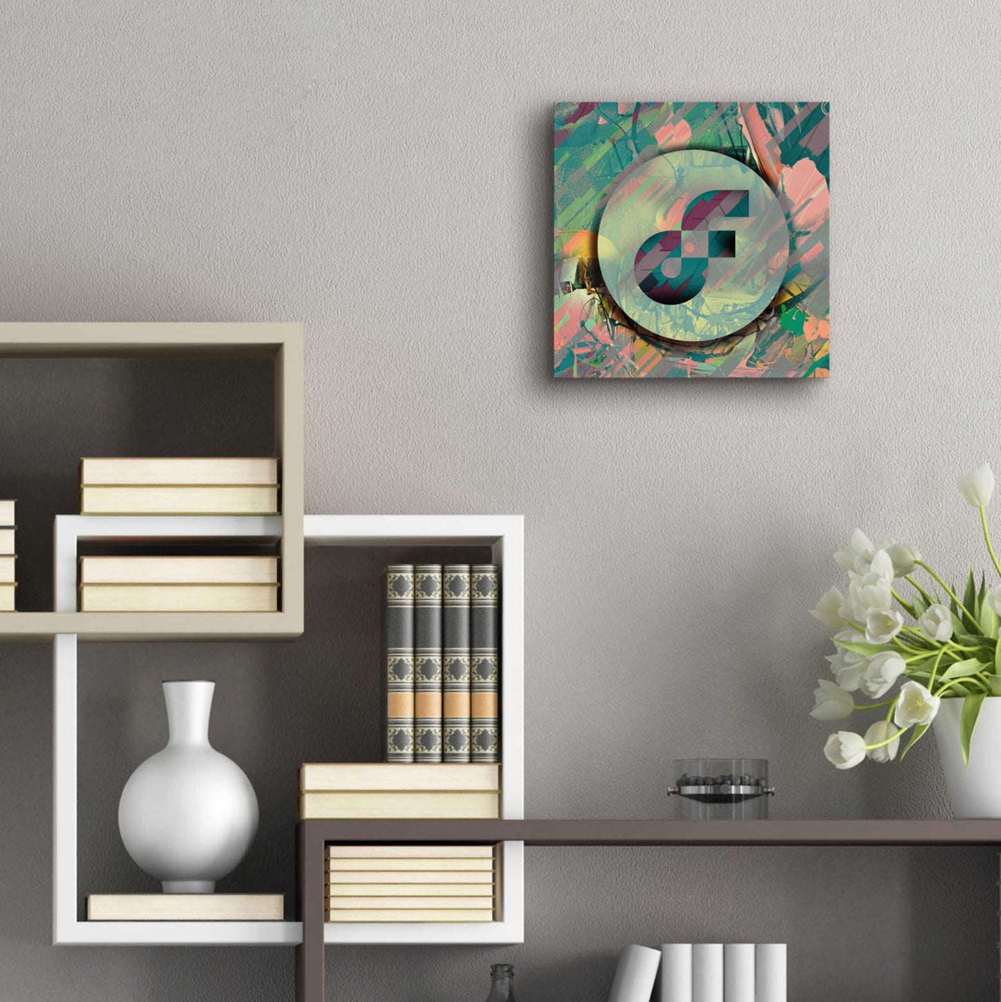 Epic Art 'Pastel Flow Crypto' by Epic Art Portfolio, Acrylic Glass Wall Art,12x12