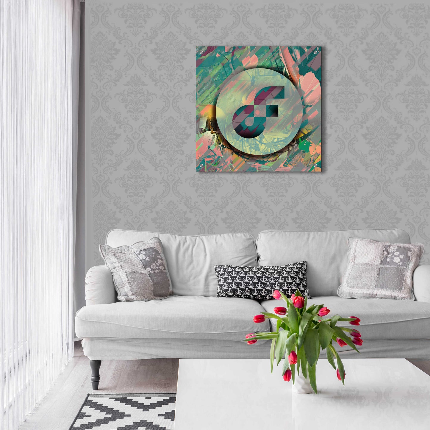 Epic Art 'Pastel Flow Crypto' by Epic Art Portfolio, Acrylic Glass Wall Art,24x24