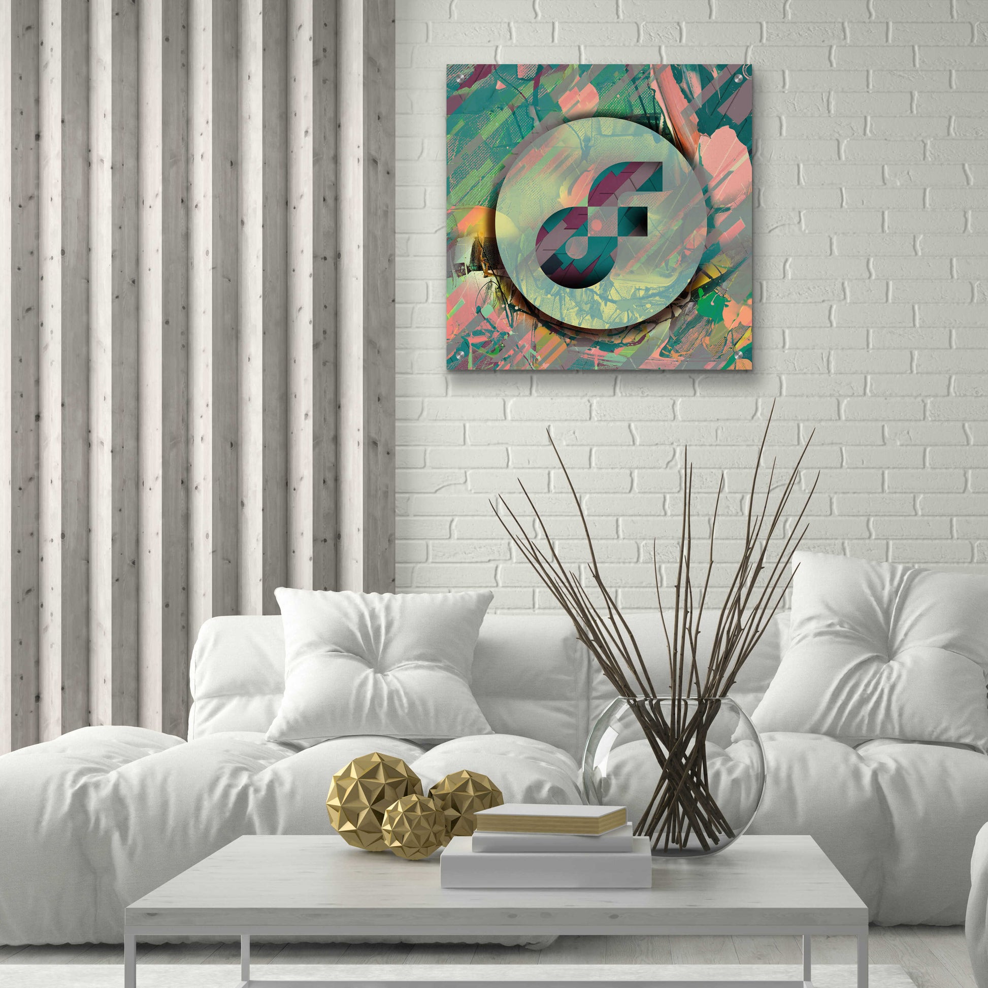 Epic Art 'Pastel Flow Crypto' by Epic Art Portfolio, Acrylic Glass Wall Art,24x24