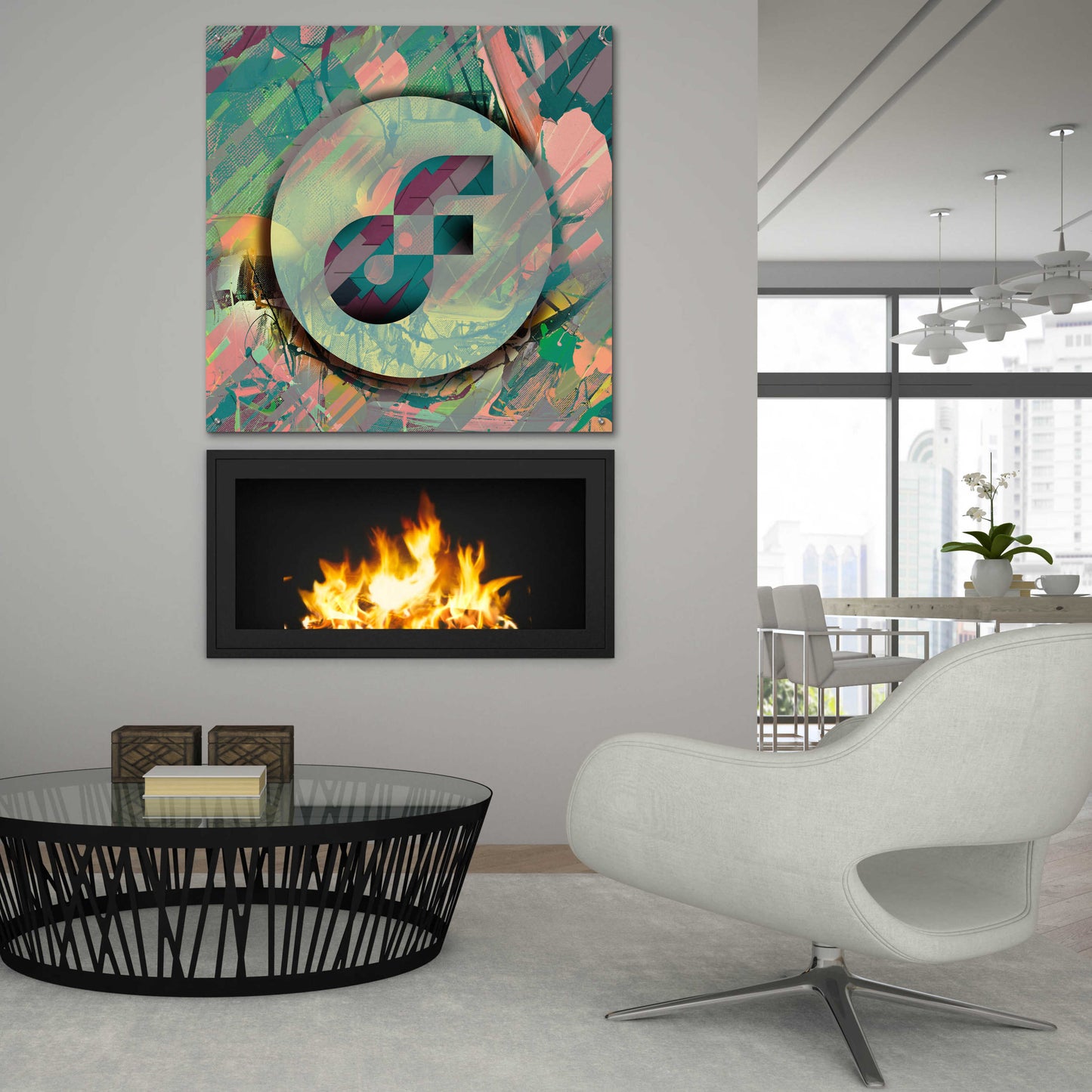 Epic Art 'Pastel Flow Crypto' by Epic Art Portfolio, Acrylic Glass Wall Art,36x36