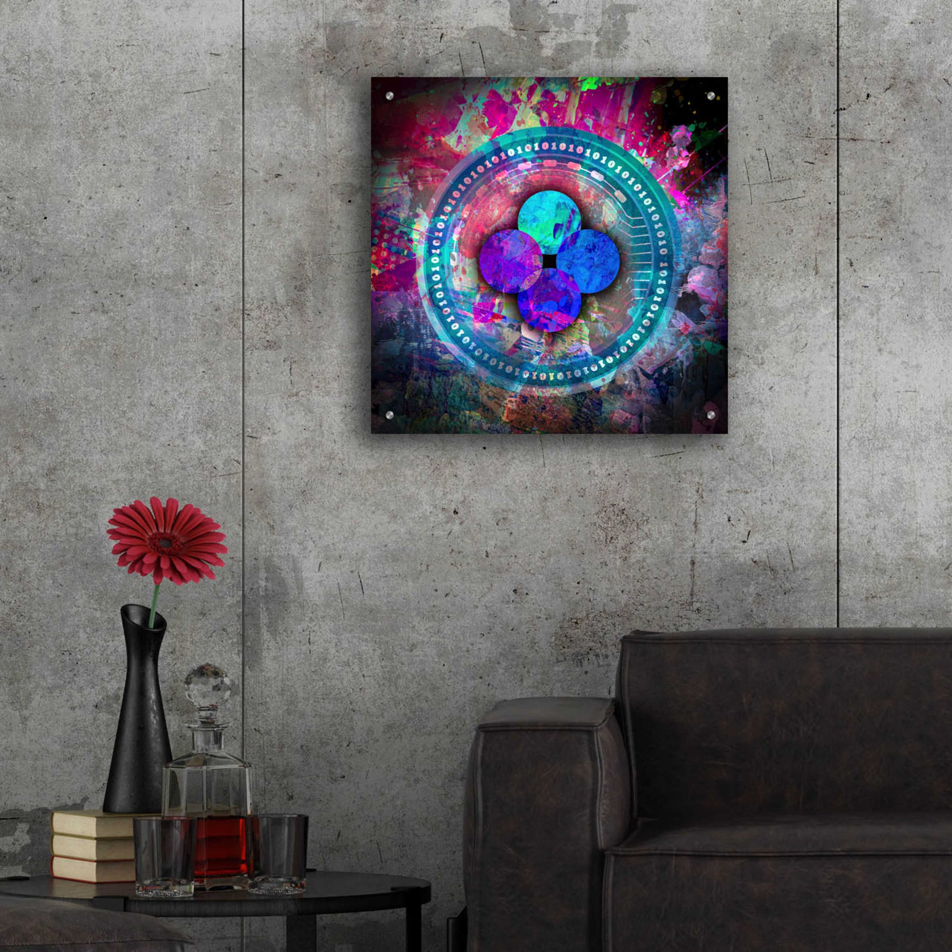 Epic Art 'OKB Crypto' by Epic Art Portfolio, Acrylic Glass Wall Art,24x24