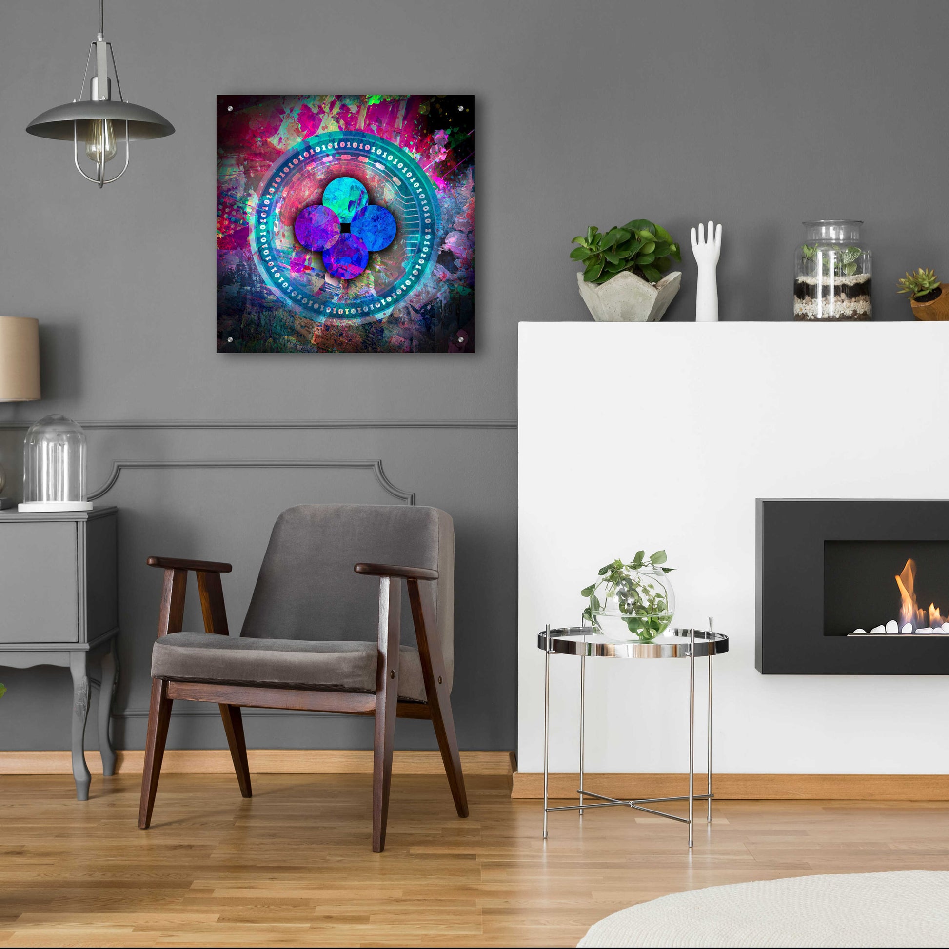 Epic Art 'OKB Crypto' by Epic Art Portfolio, Acrylic Glass Wall Art,24x24