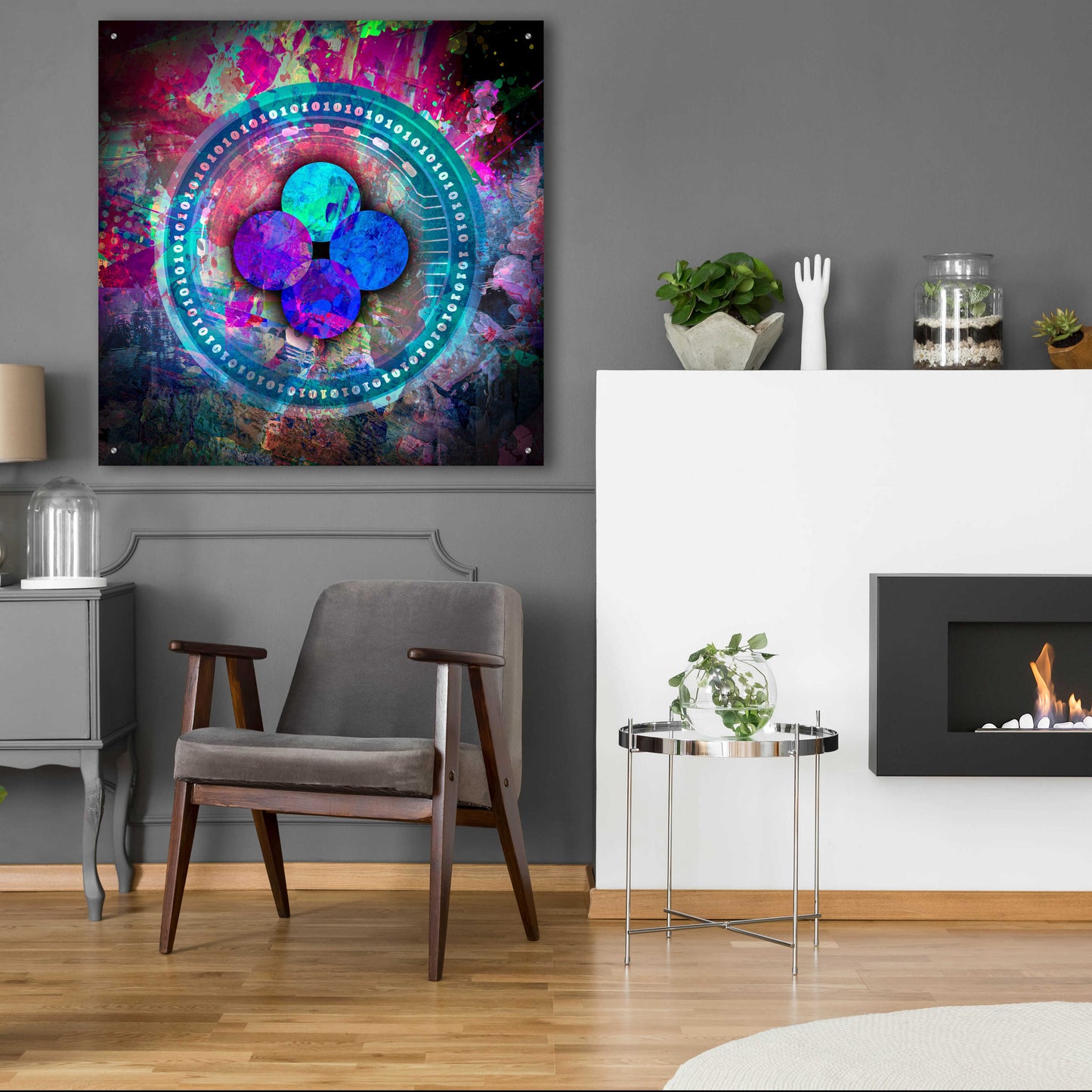 Epic Art 'OKB Crypto' by Epic Art Portfolio, Acrylic Glass Wall Art,36x36