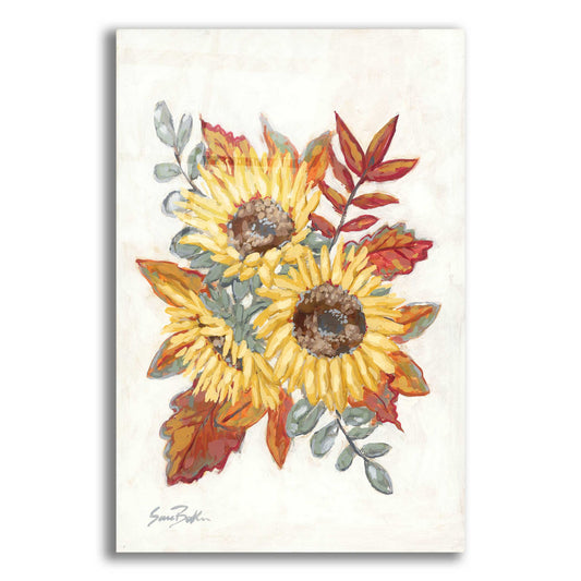 Epic Art 'Sunflower Fall Foliage' by Sara Baker, Acrylic Glass Wall Art