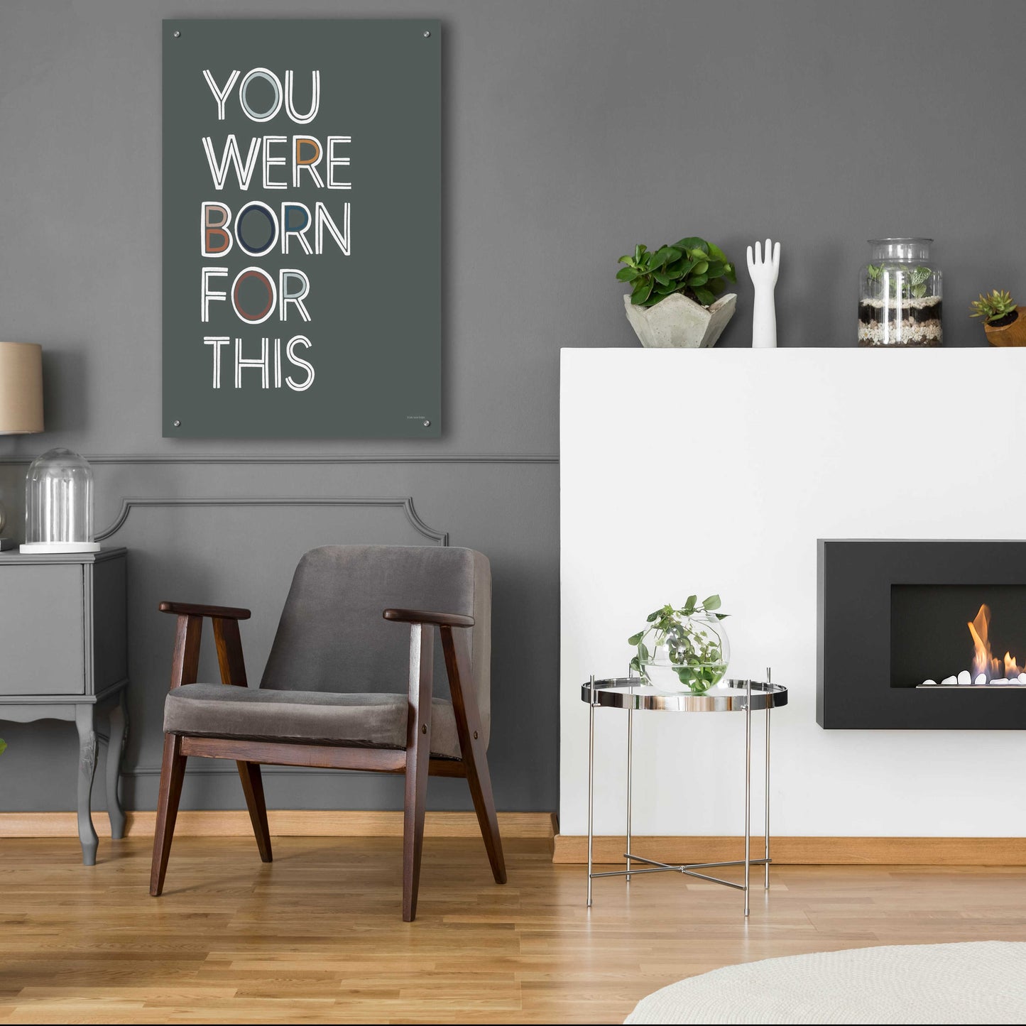 Epic Art 'You Were Born For This' by Lady Louise Designs, Acrylic Glass Wall Art,24x36