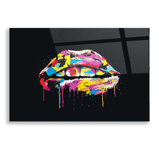 Epic Art 'Colorful Lips' by Balazs Solti, Acrylic Glass Wall Art