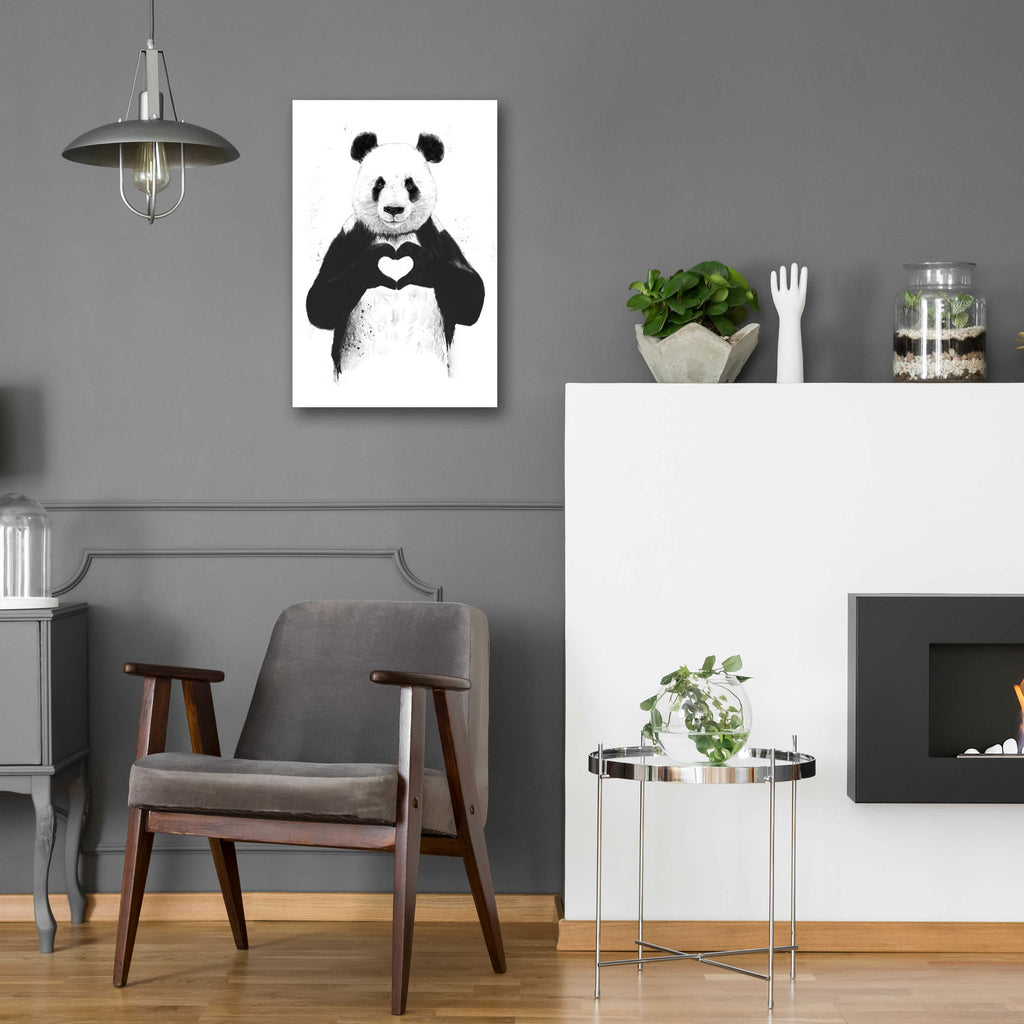 All You Need Is Love by Balazs Solti - 16x24 acrylic wall art in a room