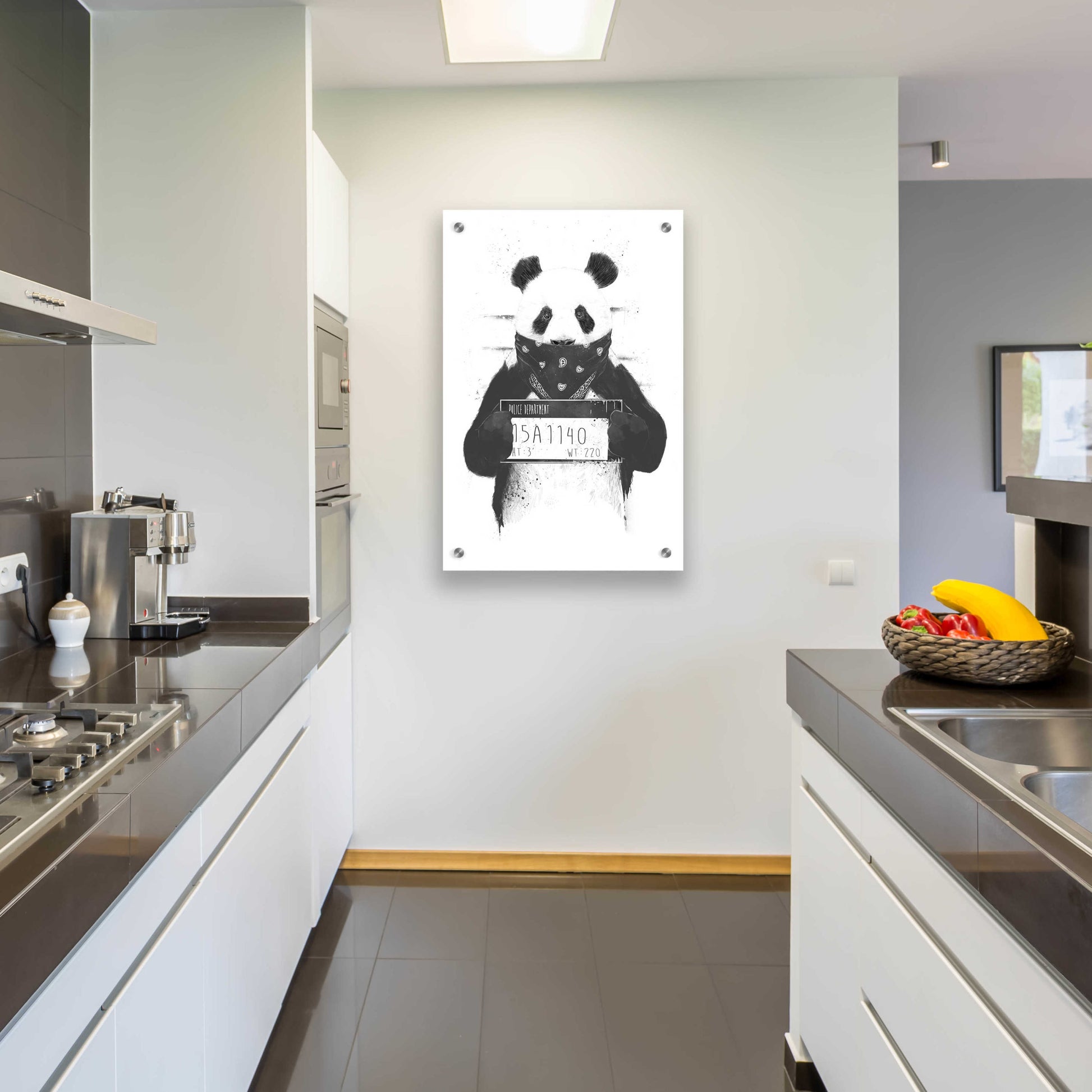 Epic Art 'Bad Panda' by Balazs Solti, Acrylic Glass Wall Art,24x36