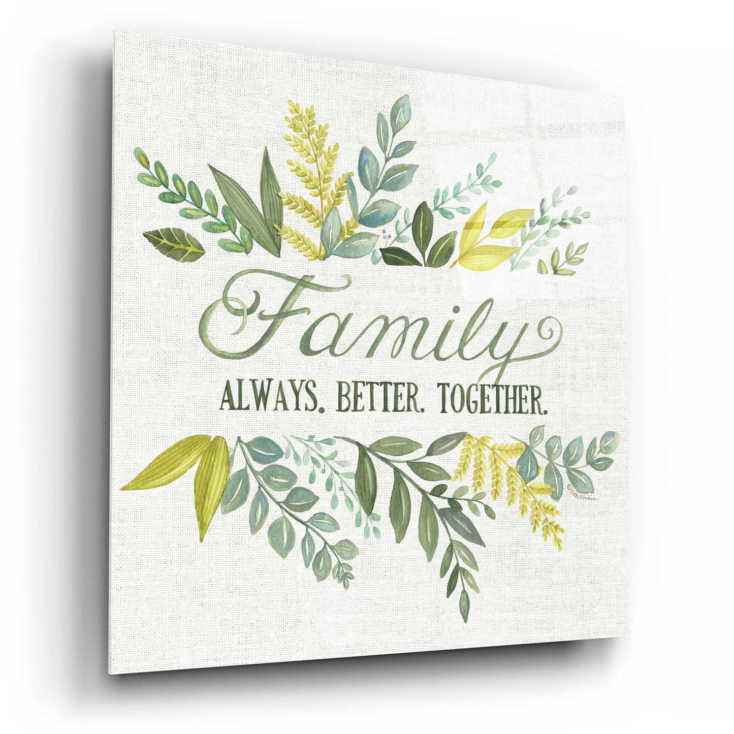 Epic Art 'Family Always Better Together' by Deb Strain, Acrylic Glass Wall Art,12x12