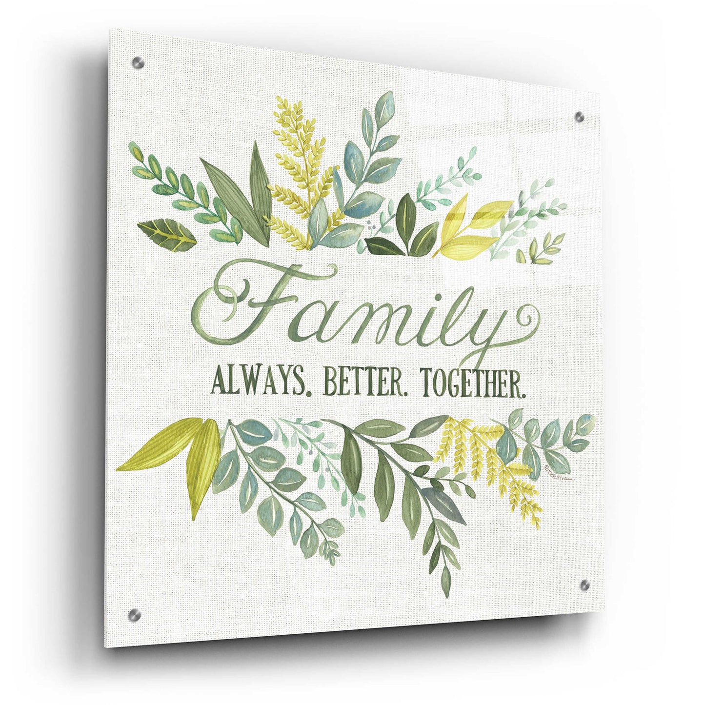 Epic Art 'Family Always Better Together' by Deb Strain, Acrylic Glass Wall Art,24x24