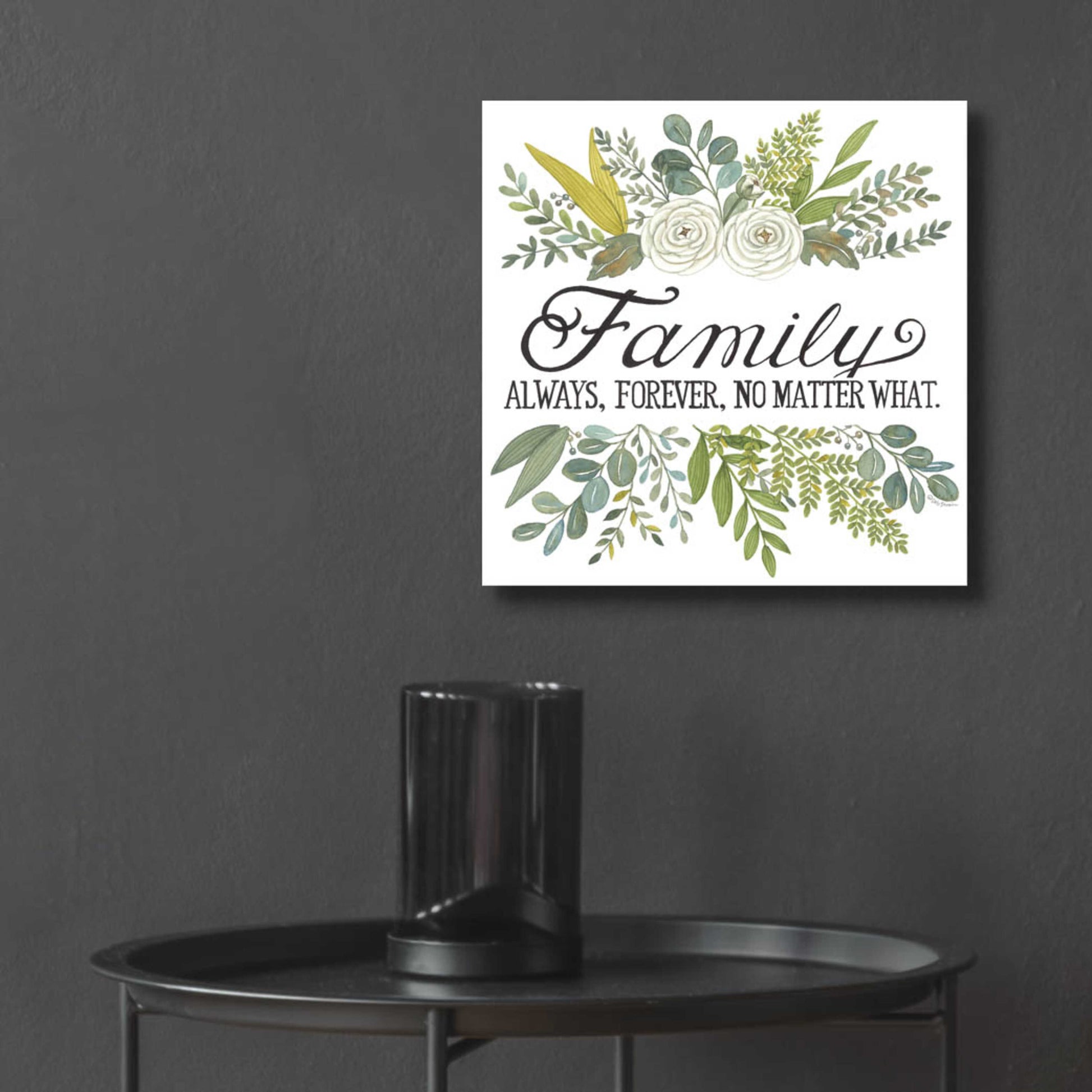 Epic Art 'Family Always, Forever' by Deb Strain, Acrylic Glass Wall Art,12x12