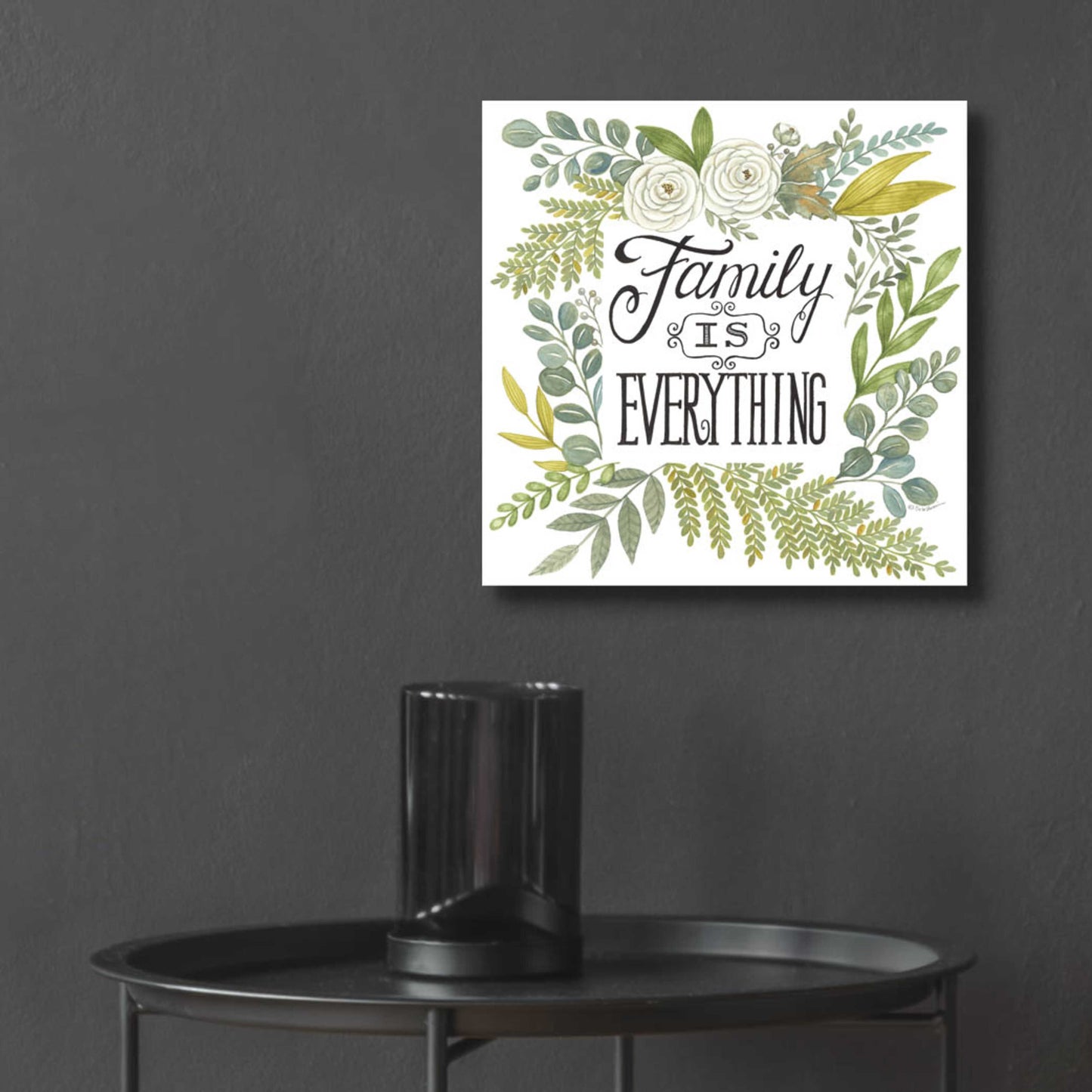 Epic Art 'Family Is Everything' by Deb Strain, Acrylic Glass Wall Art,12x12