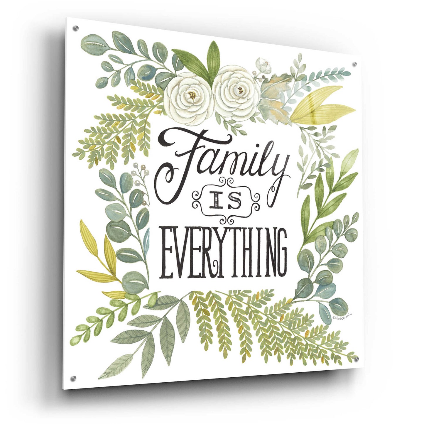 Epic Art 'Family Is Everything' by Deb Strain, Acrylic Glass Wall Art,36x36